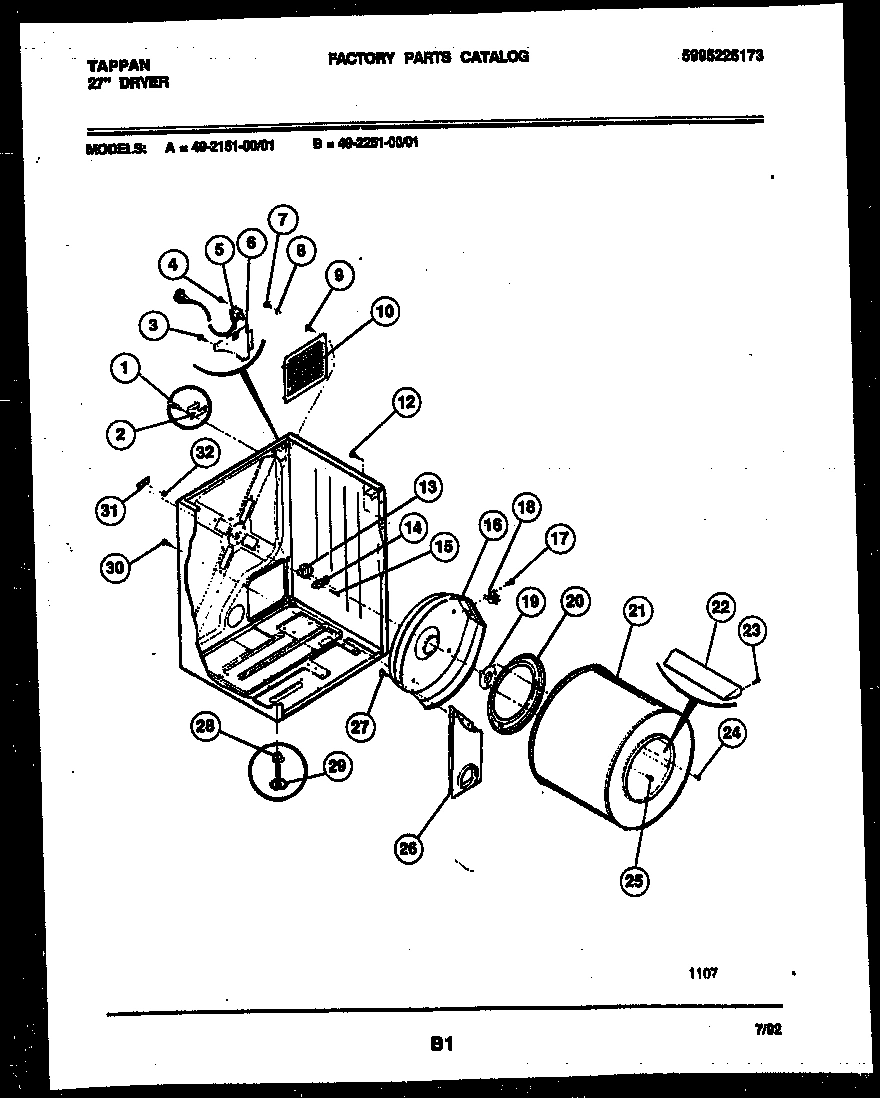 02 - CABINET AND COMPONENT PARTS