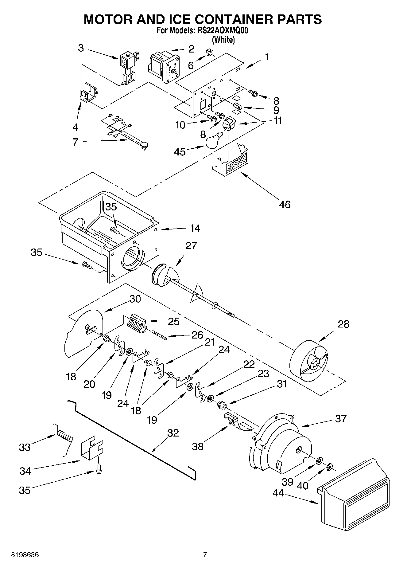 05 - MOTOR AND ICE CONTAINER PARTS
