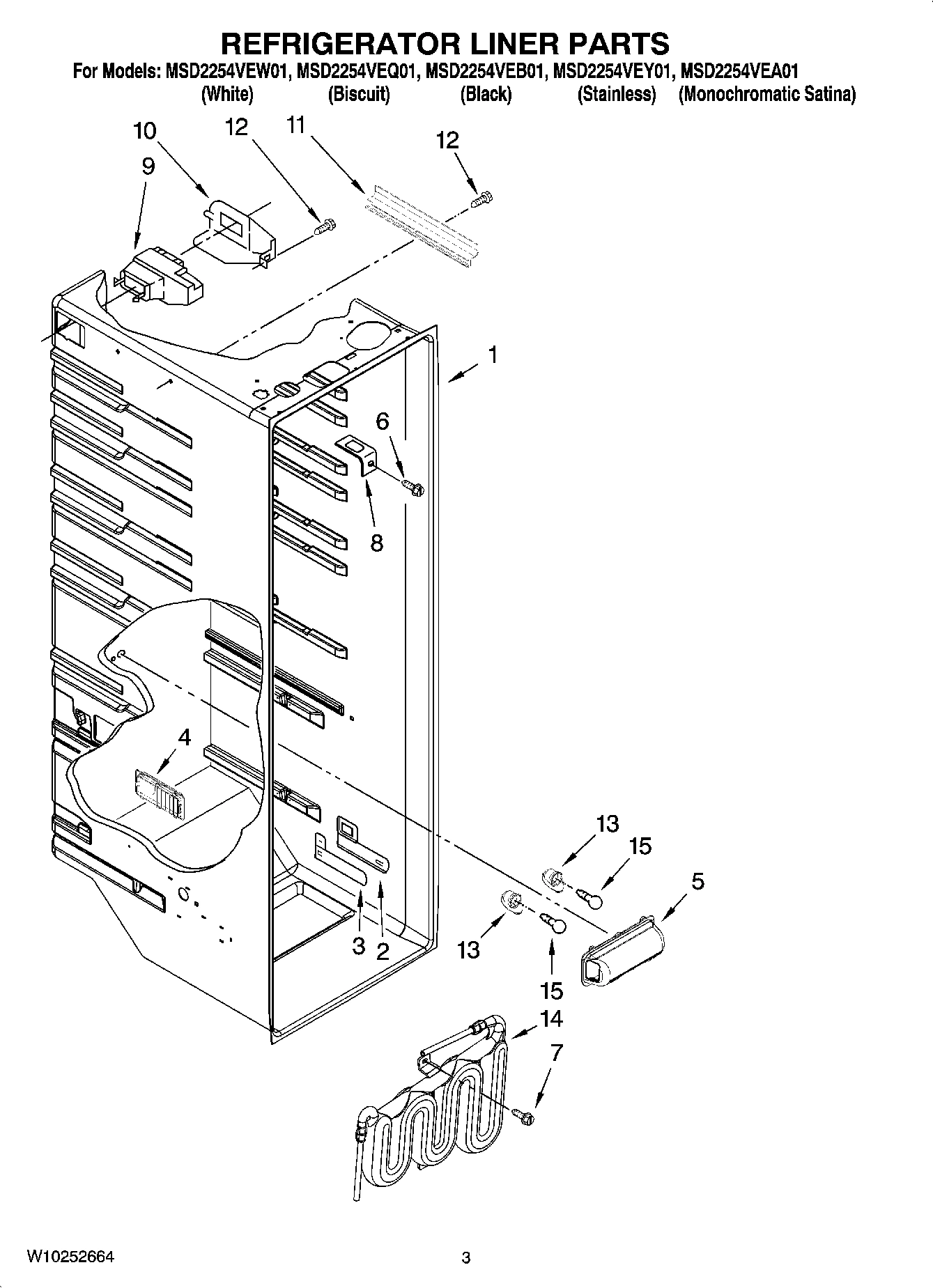 02 - REFRIGERATOR LINER PARTS