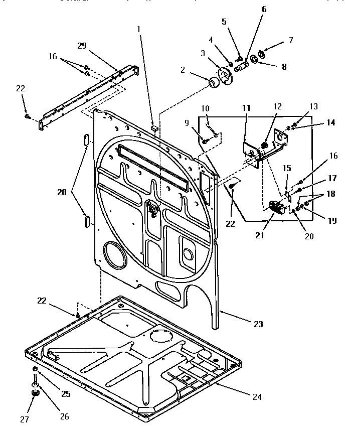 13 - REAR FRAME AND FRAME BASE