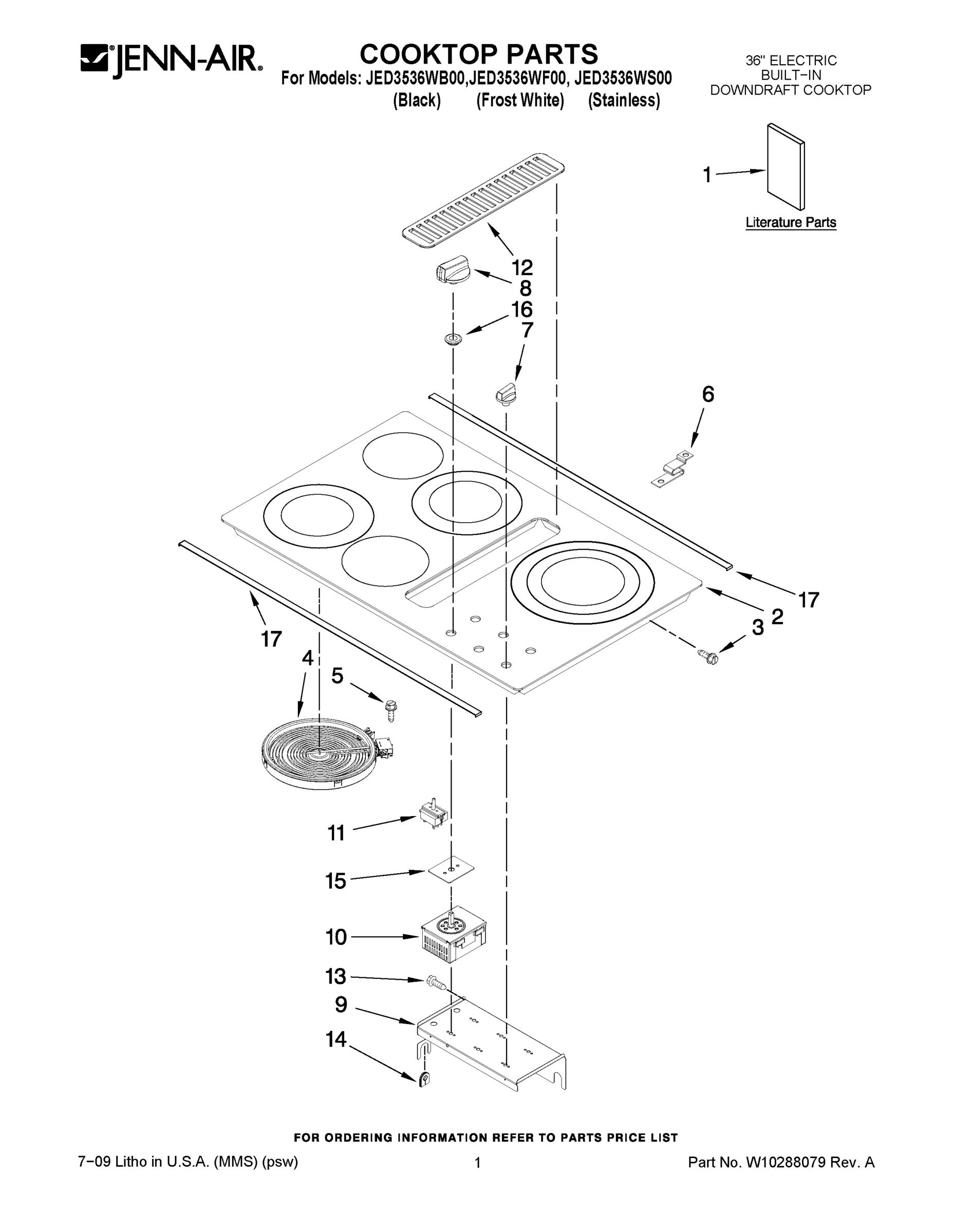 01 - COOKTOP PARTS