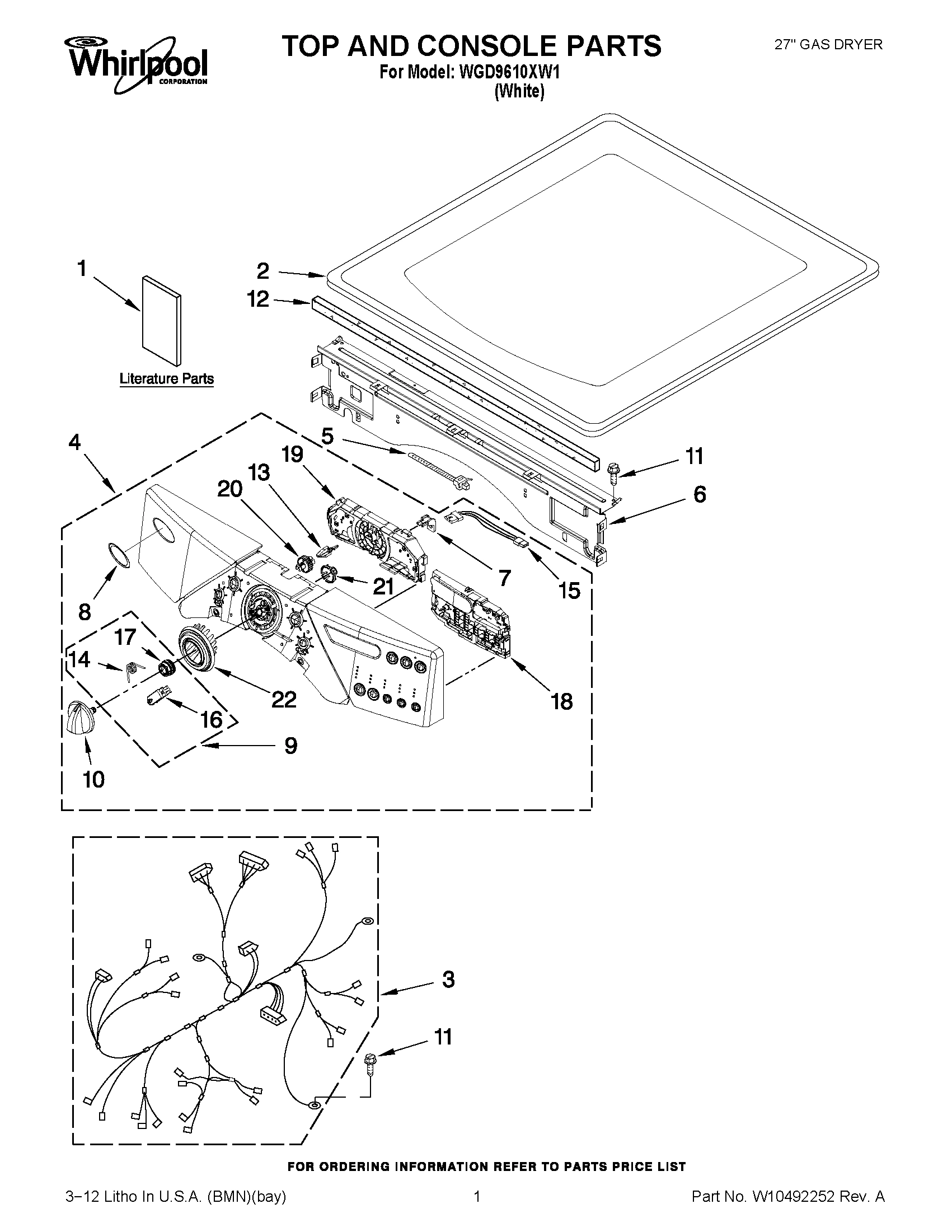 01 - TOP AND CONSOLE PARTS