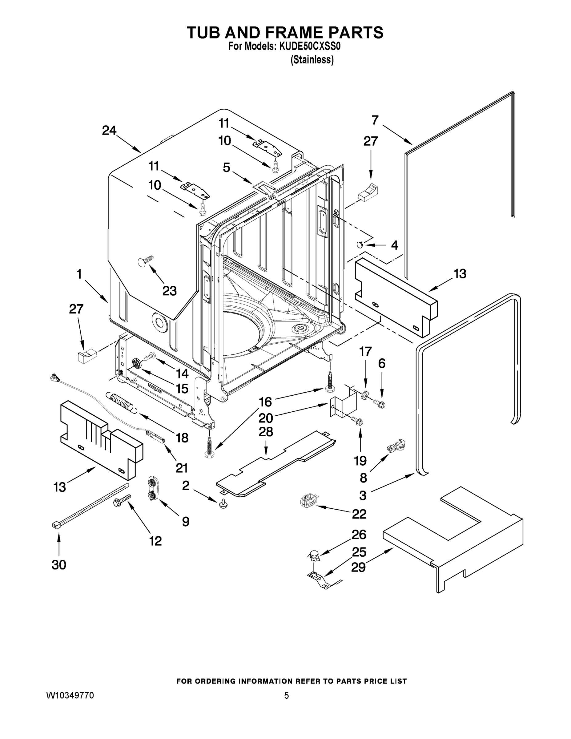 05 - TUB AND FRAME PARTS