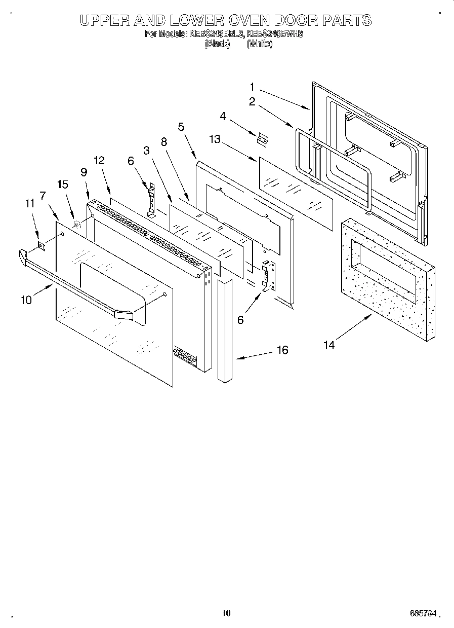 06 - UPPER AND LOWER OVEN DOOR