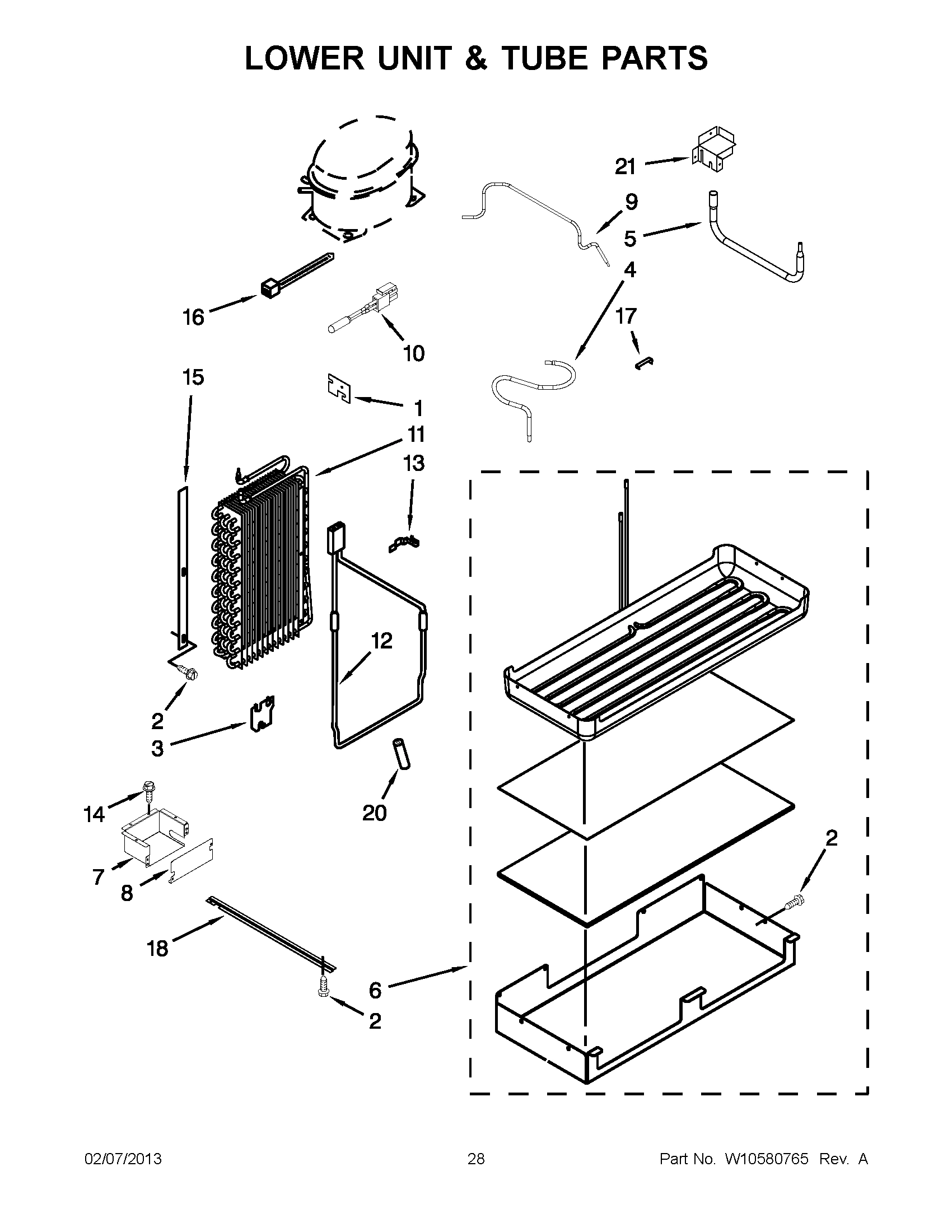 14 - LOWER UNIT & TUBE PARTS