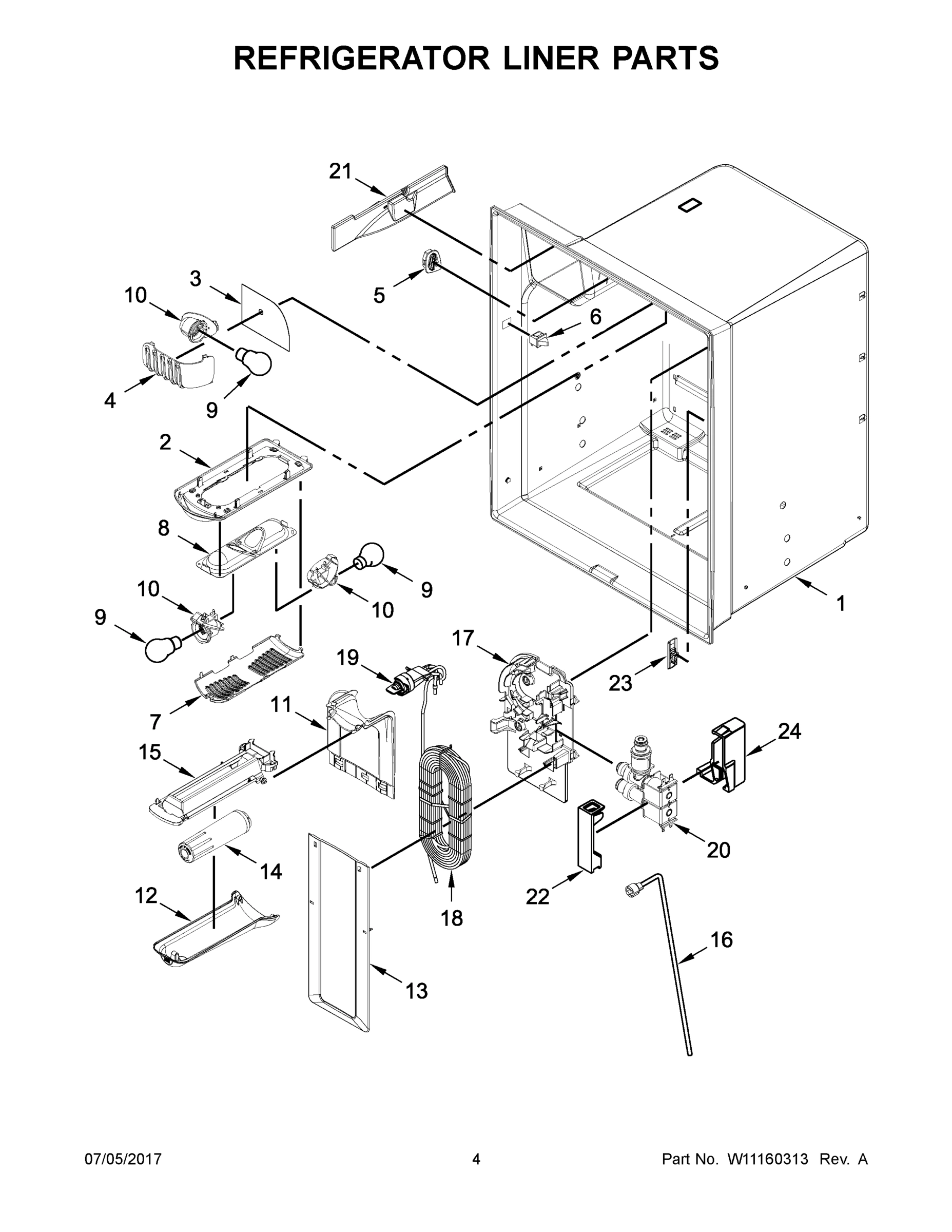 03 - REFRIGERATOR LINER PARTS