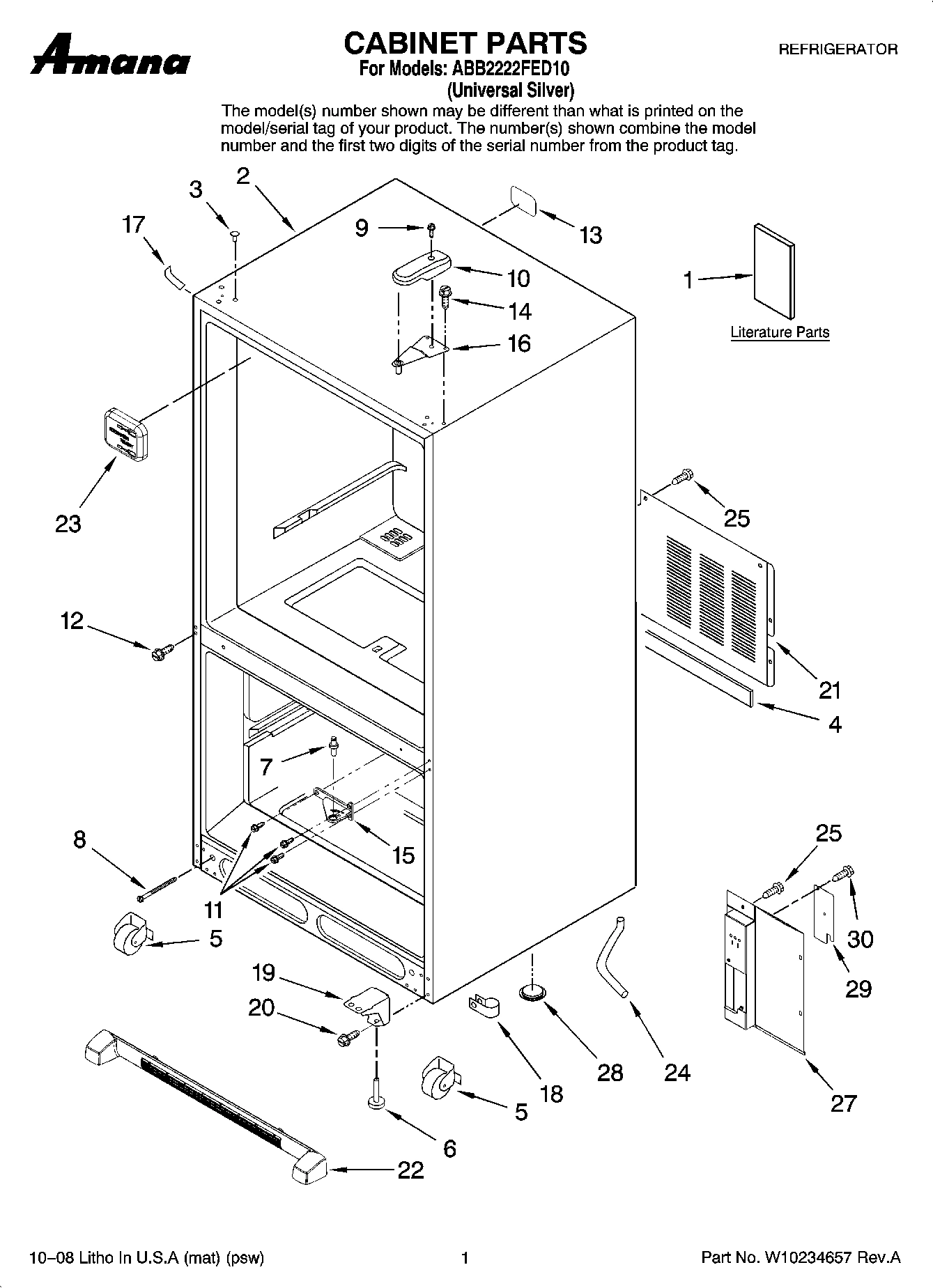 01 - CABINET PARTS