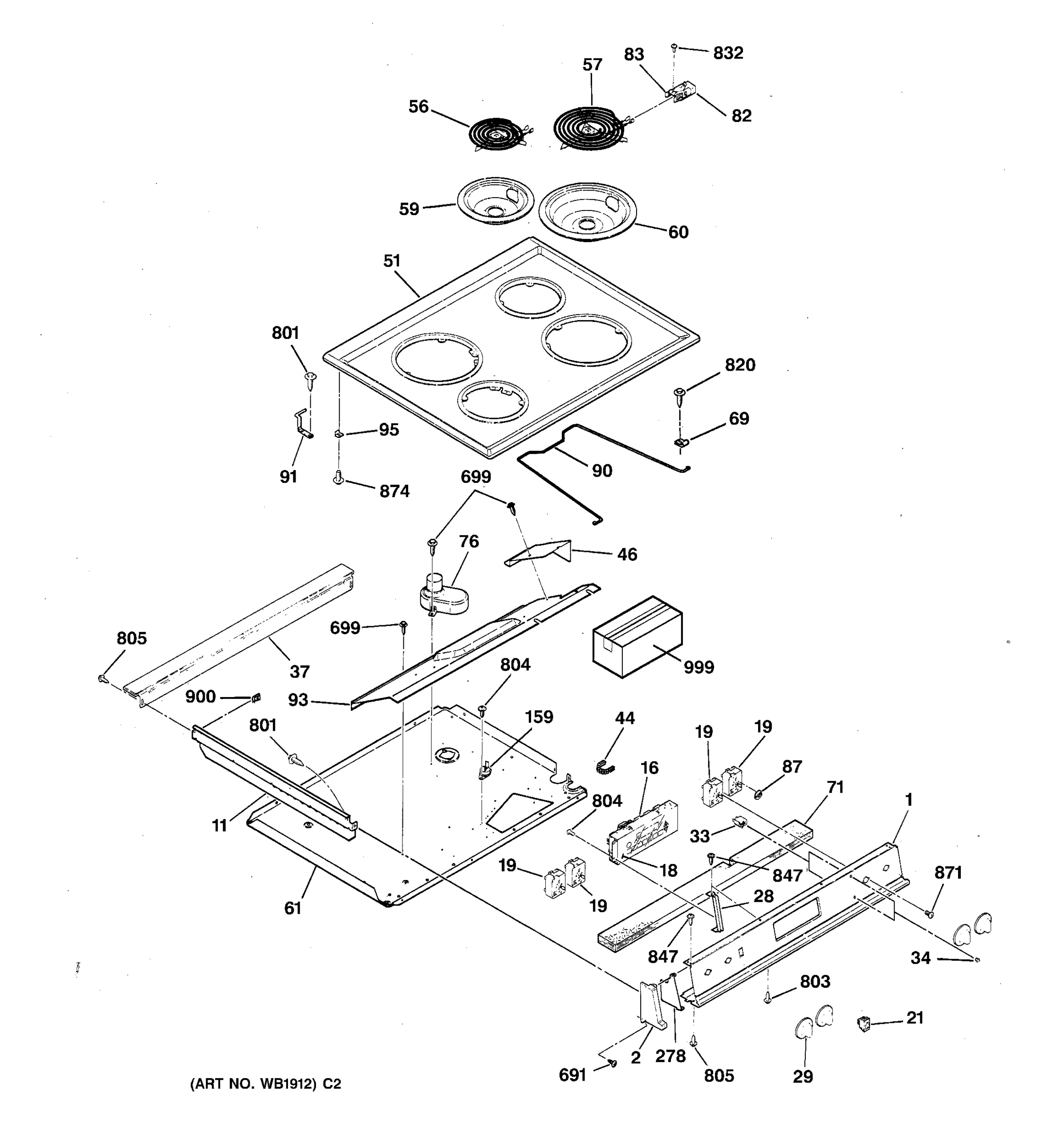 CONTROL PANEL & COOKTOP