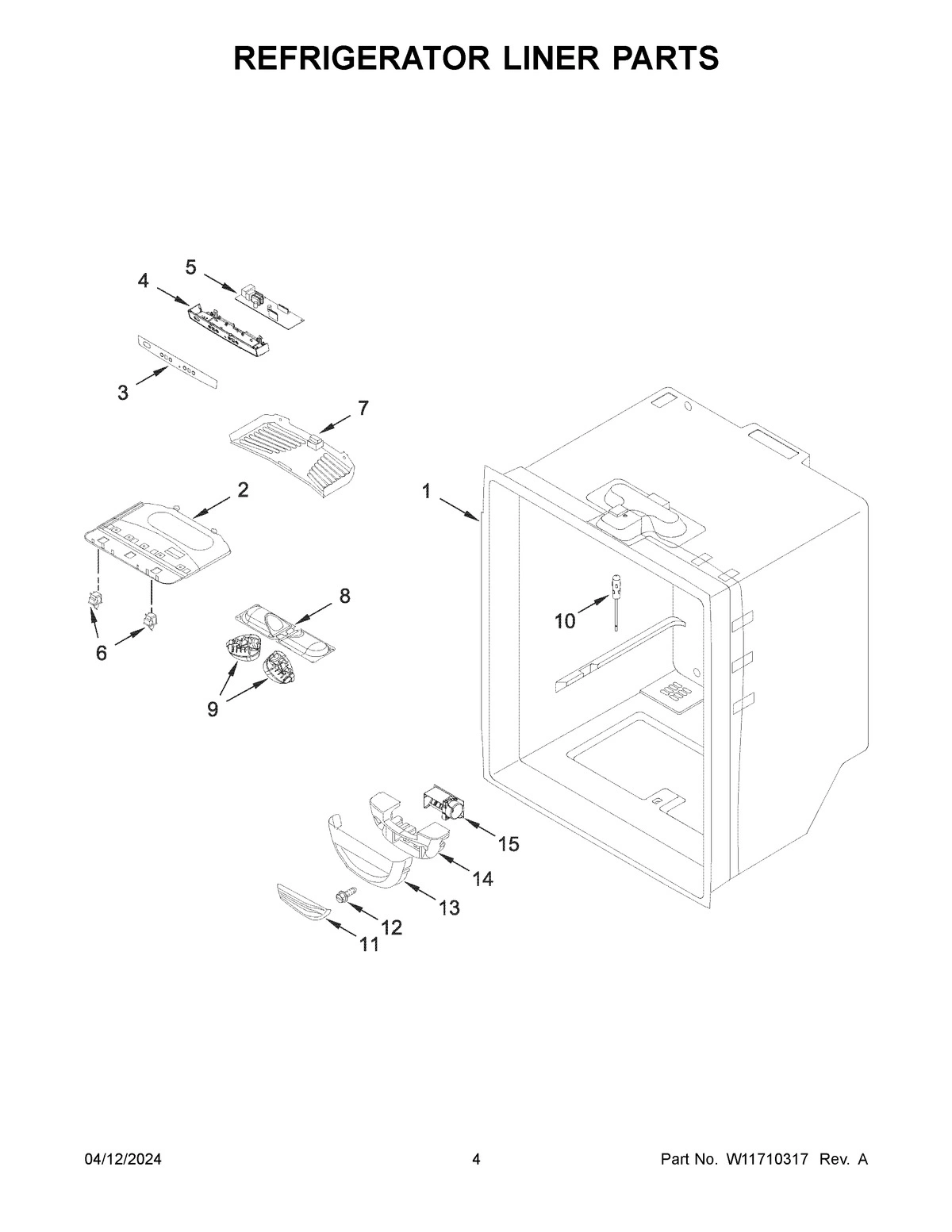 03 - REFRIGERATOR LINER PARTS