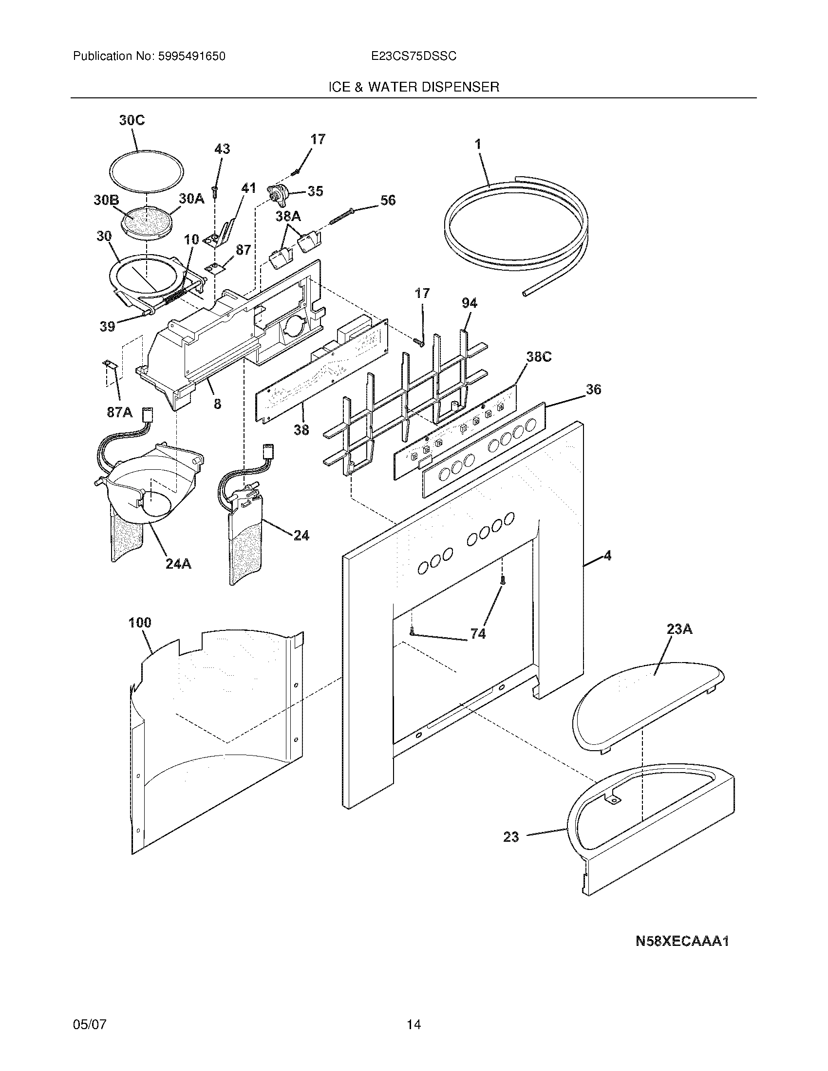 15 - ICE & WATER DISPENSER