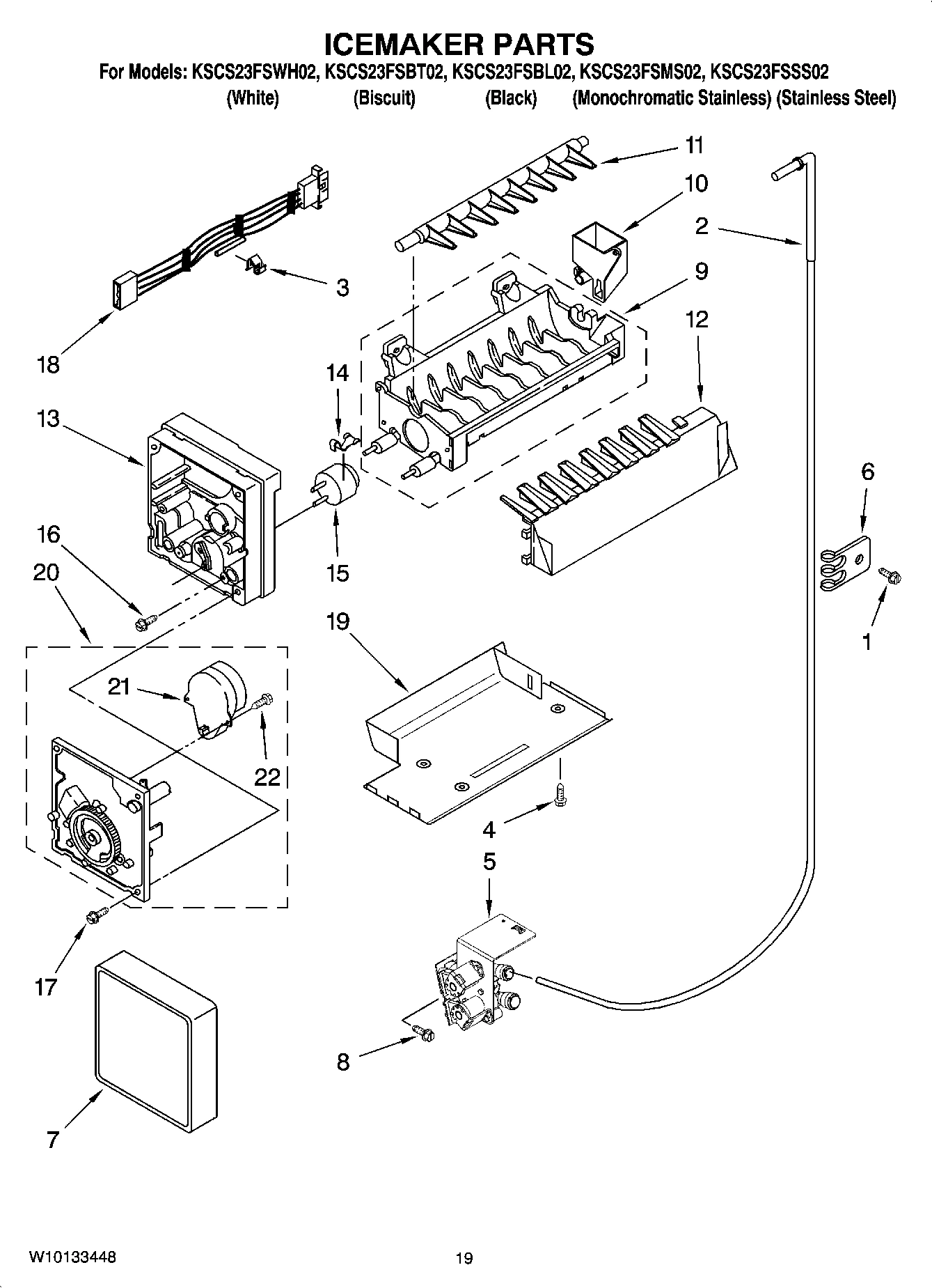 12 - ICEMAKER PARTS, OPTIONAL PARTS (NOT INCLUDED)