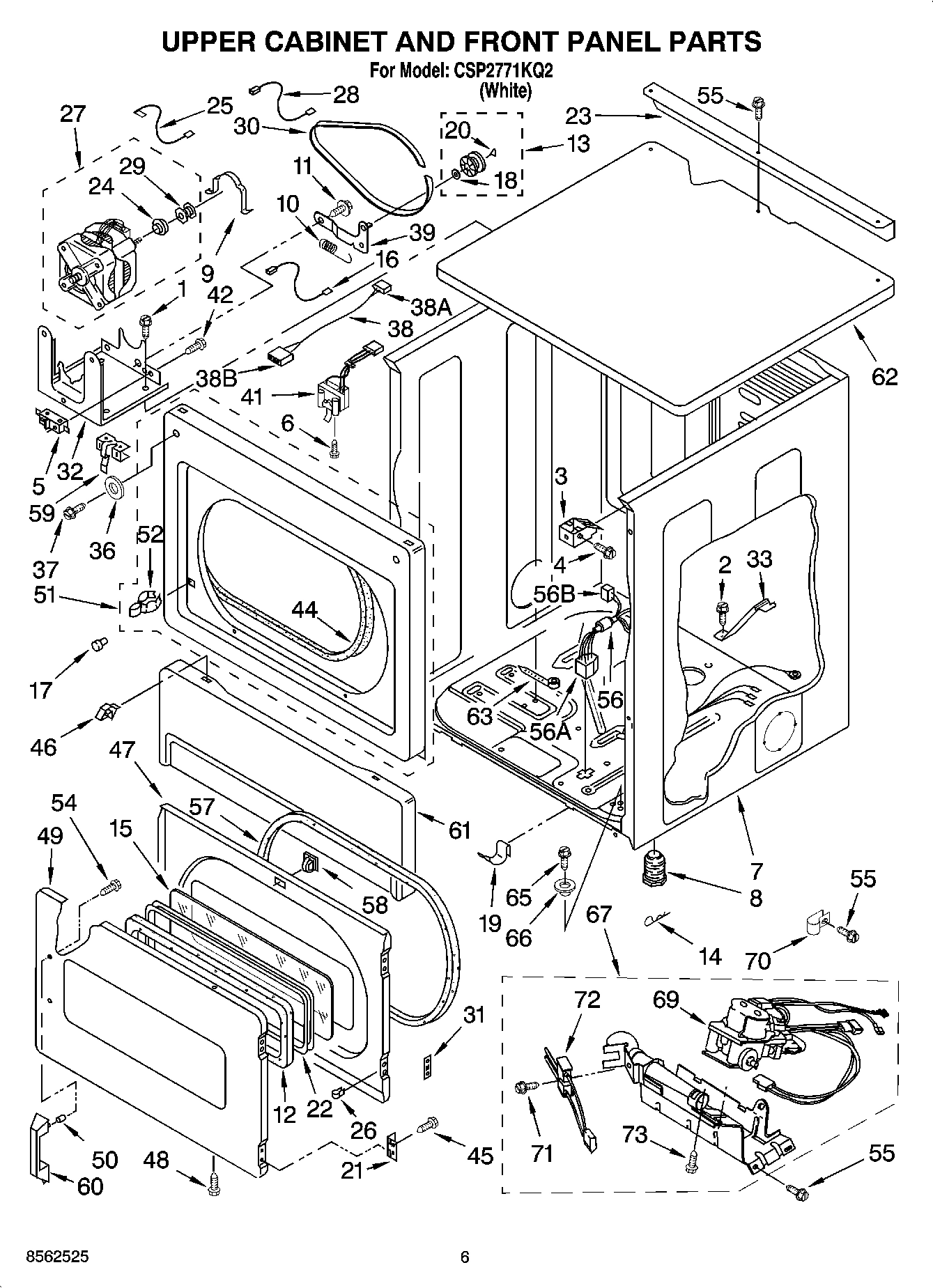 06 - UPPER CABINET AND FRONT PANEL PARTS