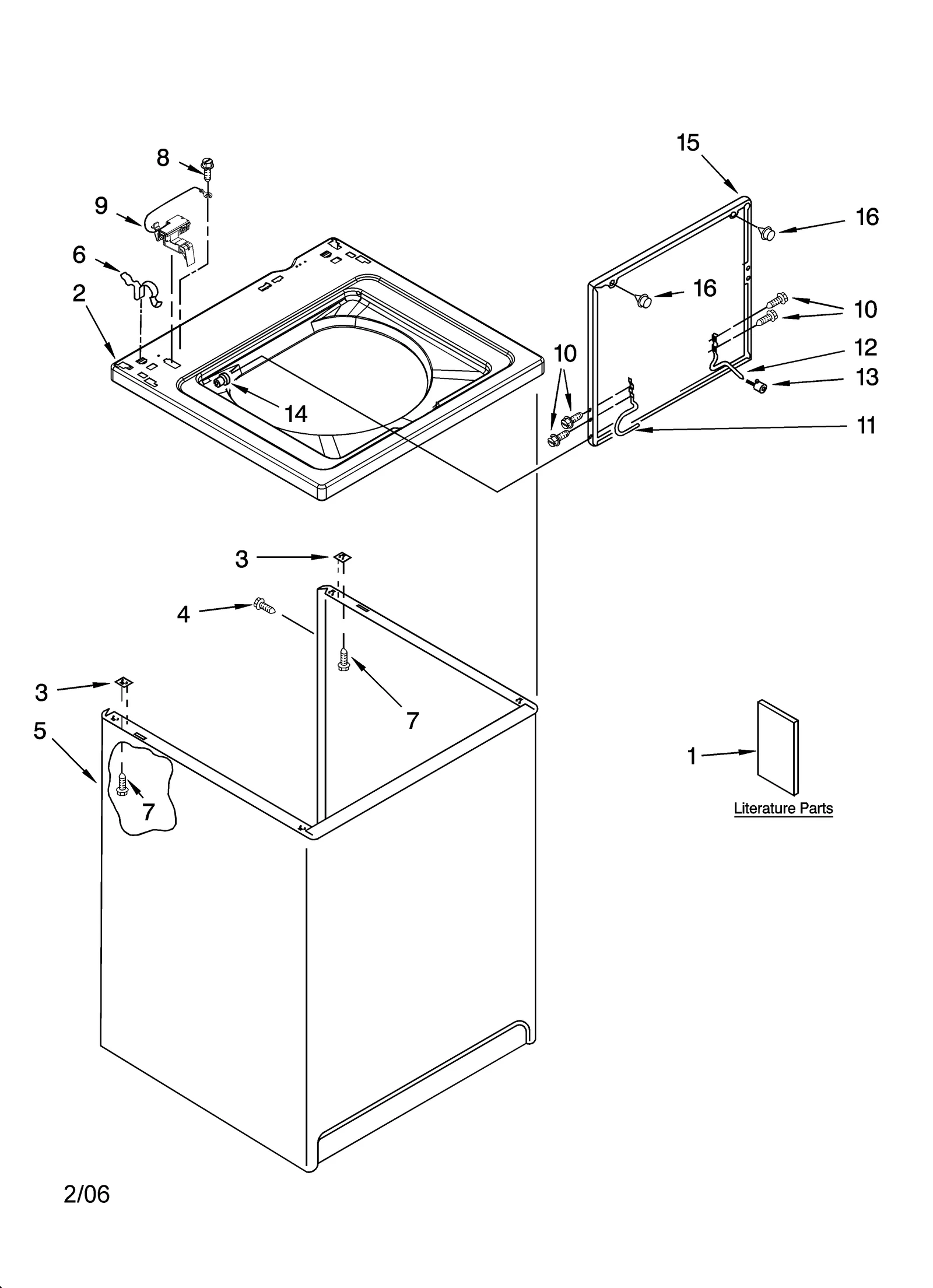 TOP AND CABINET PARTS