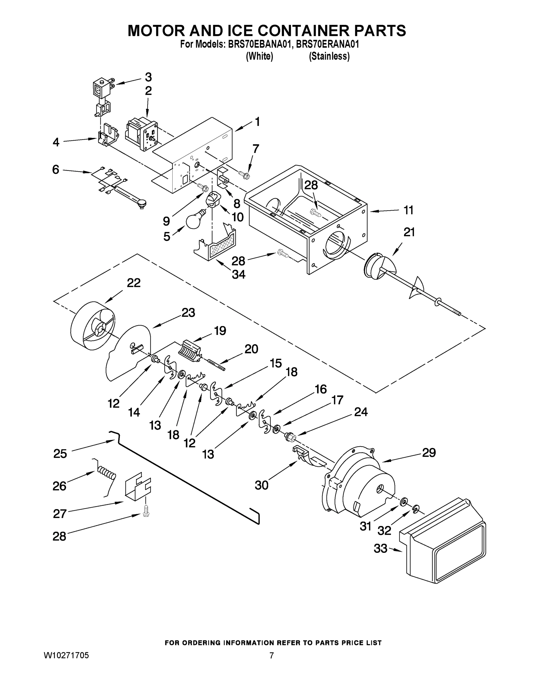 05 - MOTOR AND ICE CONTAINER PARTS