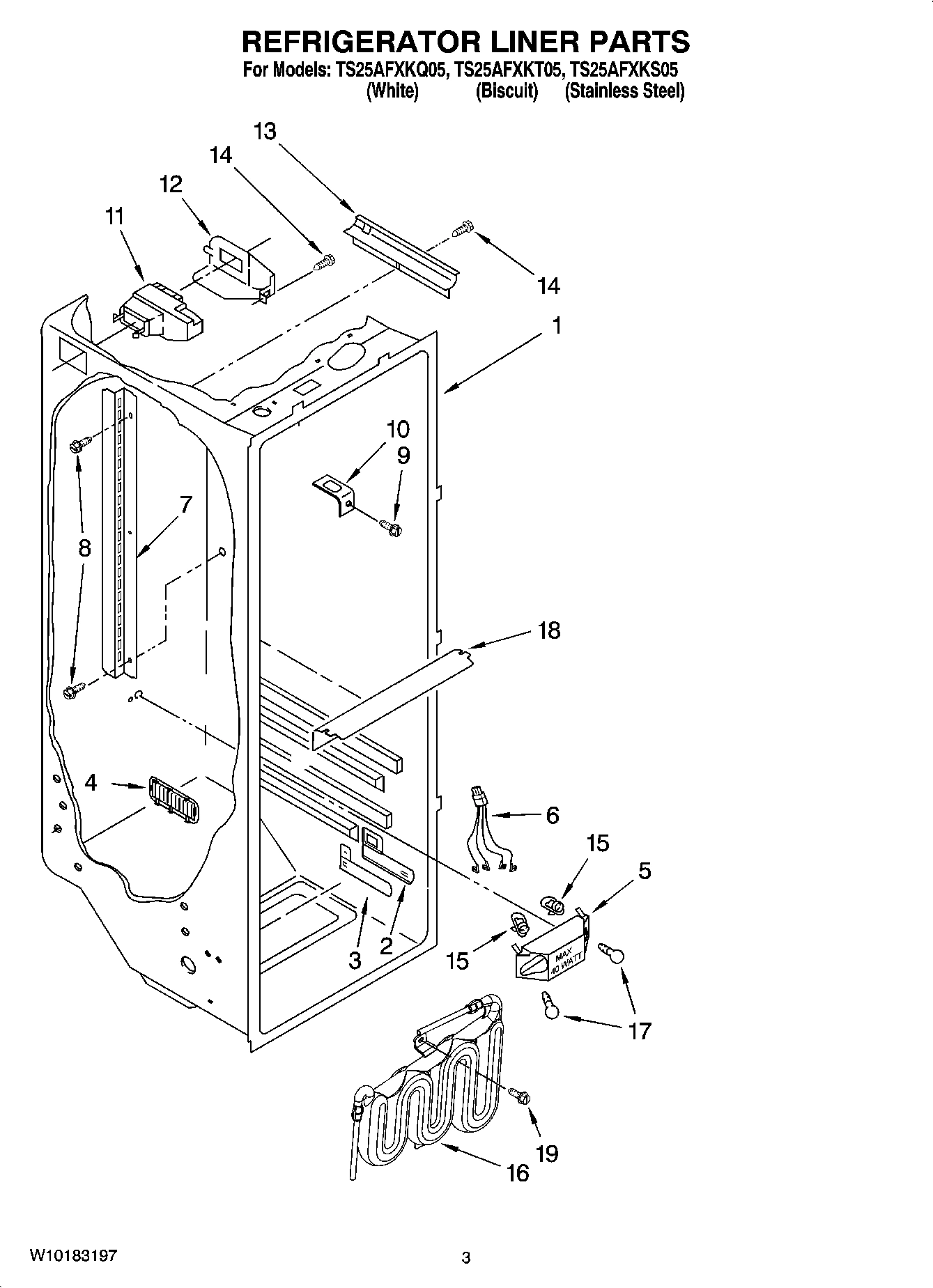 02 - REFRIGERATOR LINER PARTS