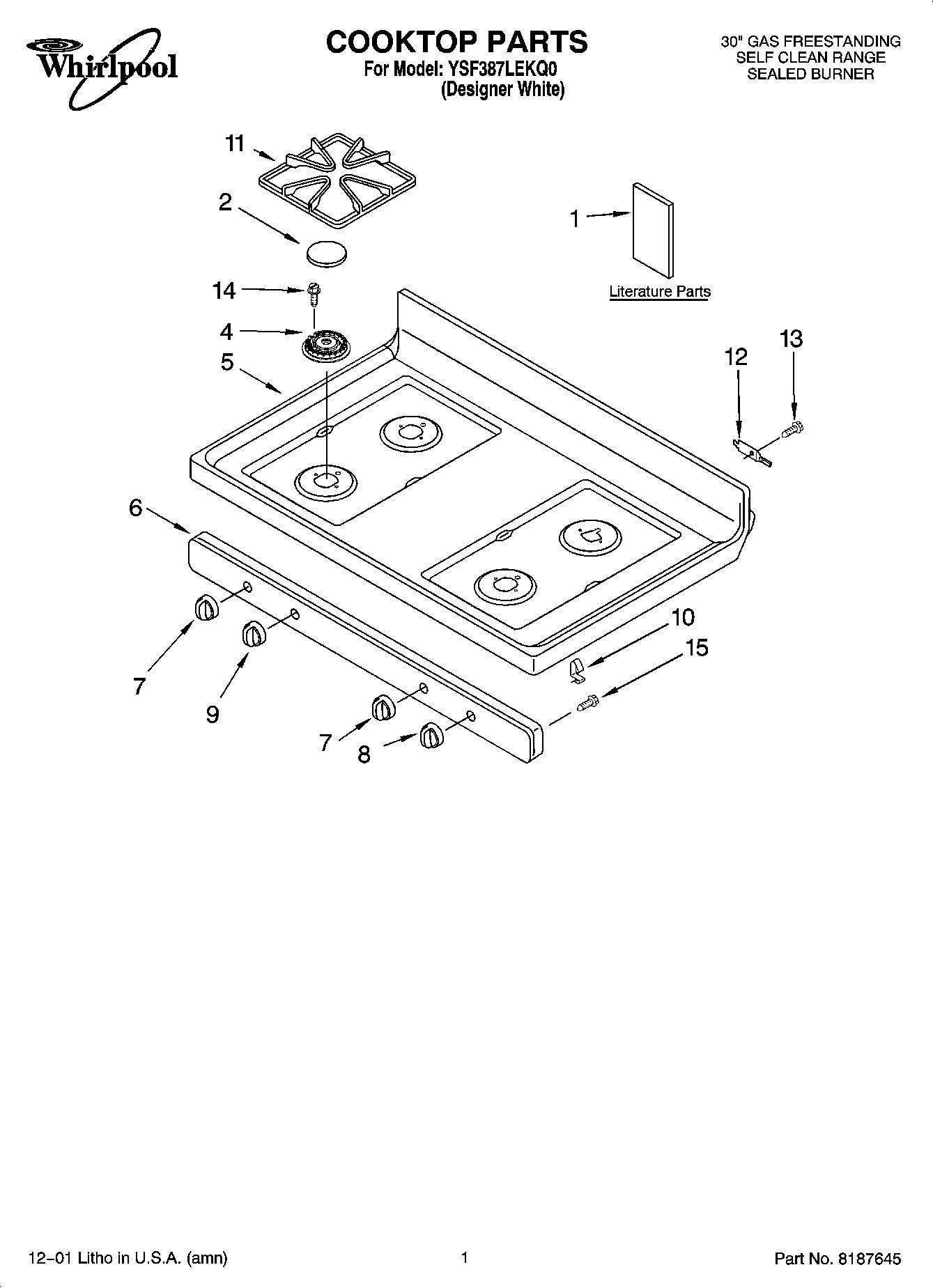 01 - COOKTOP PARTS