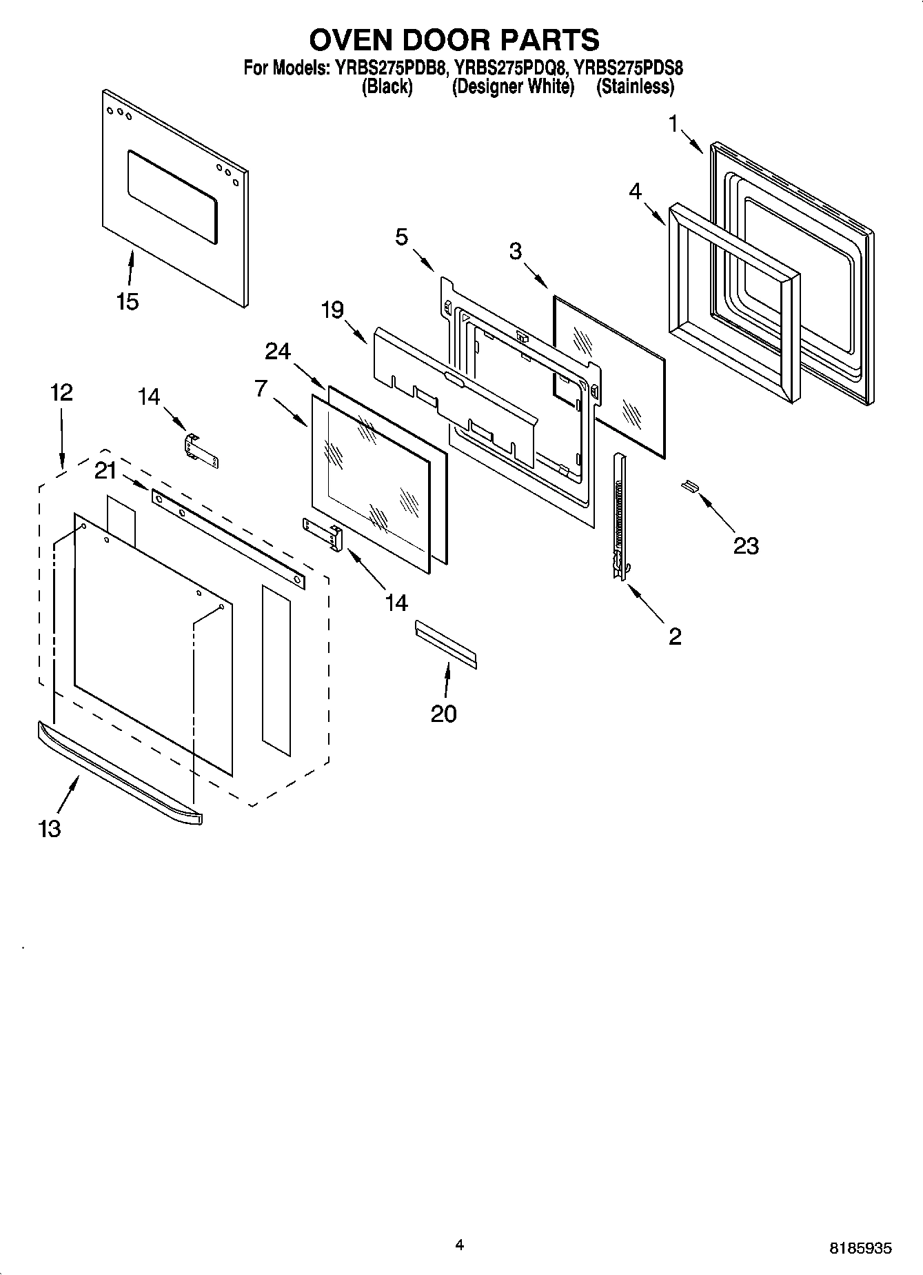 03 - OVEN DOOR PARTS