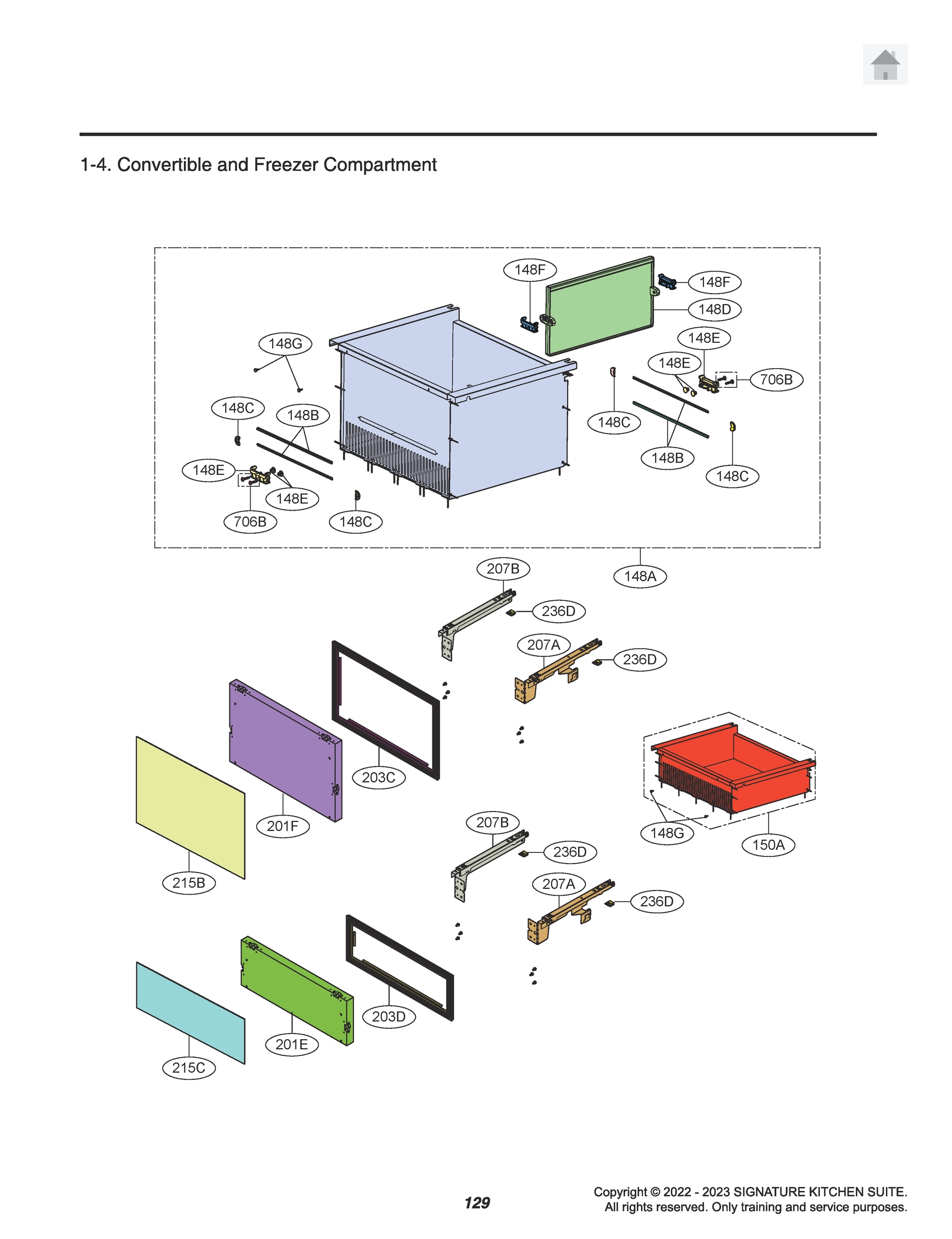 CONVERTIBLE AND FREEZER COMPARTMENT