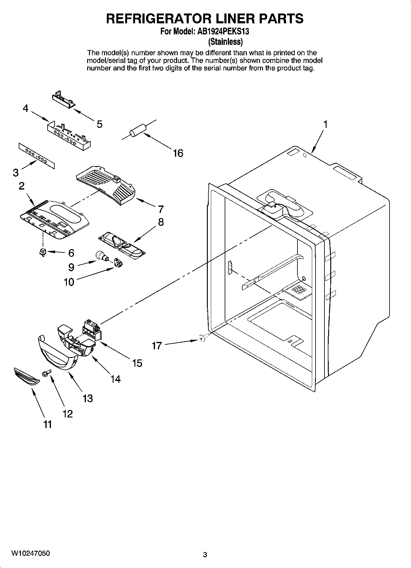 02 - REFRIGERATOR LINER PARTS