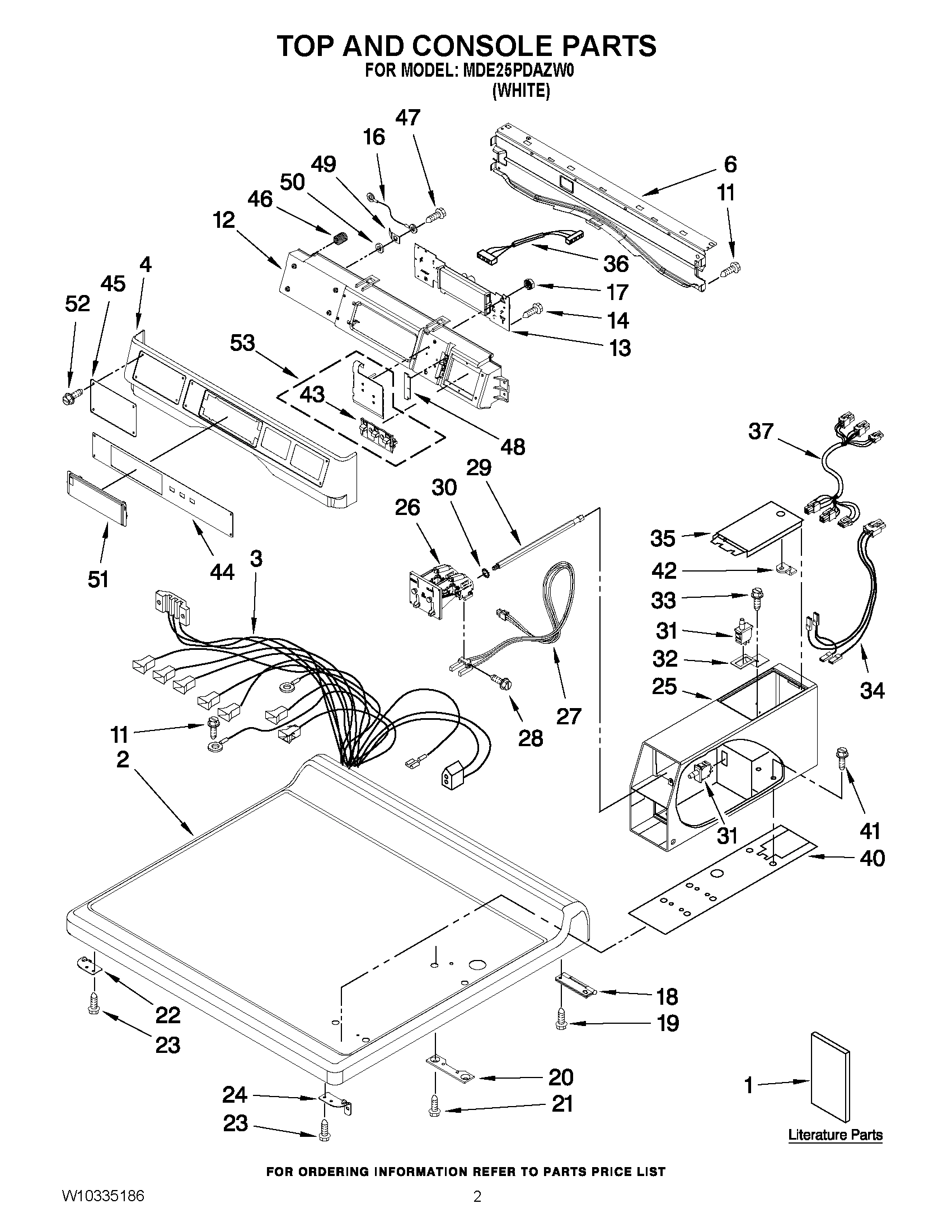 01 - TOP AND CONSOLE PARTS
