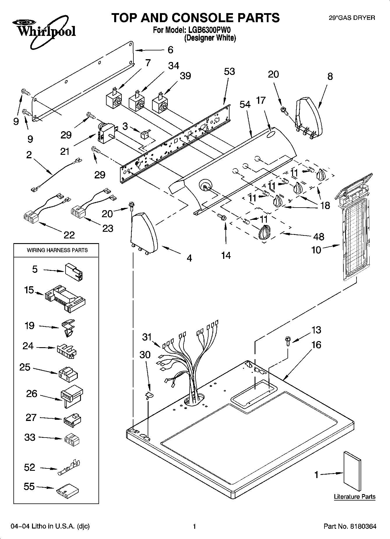 01 - TOP AND CONSOLE PARTS