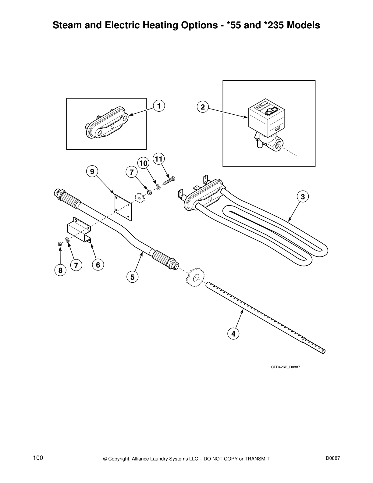 Steam and Electric Heating Options - *55 and *235 Models