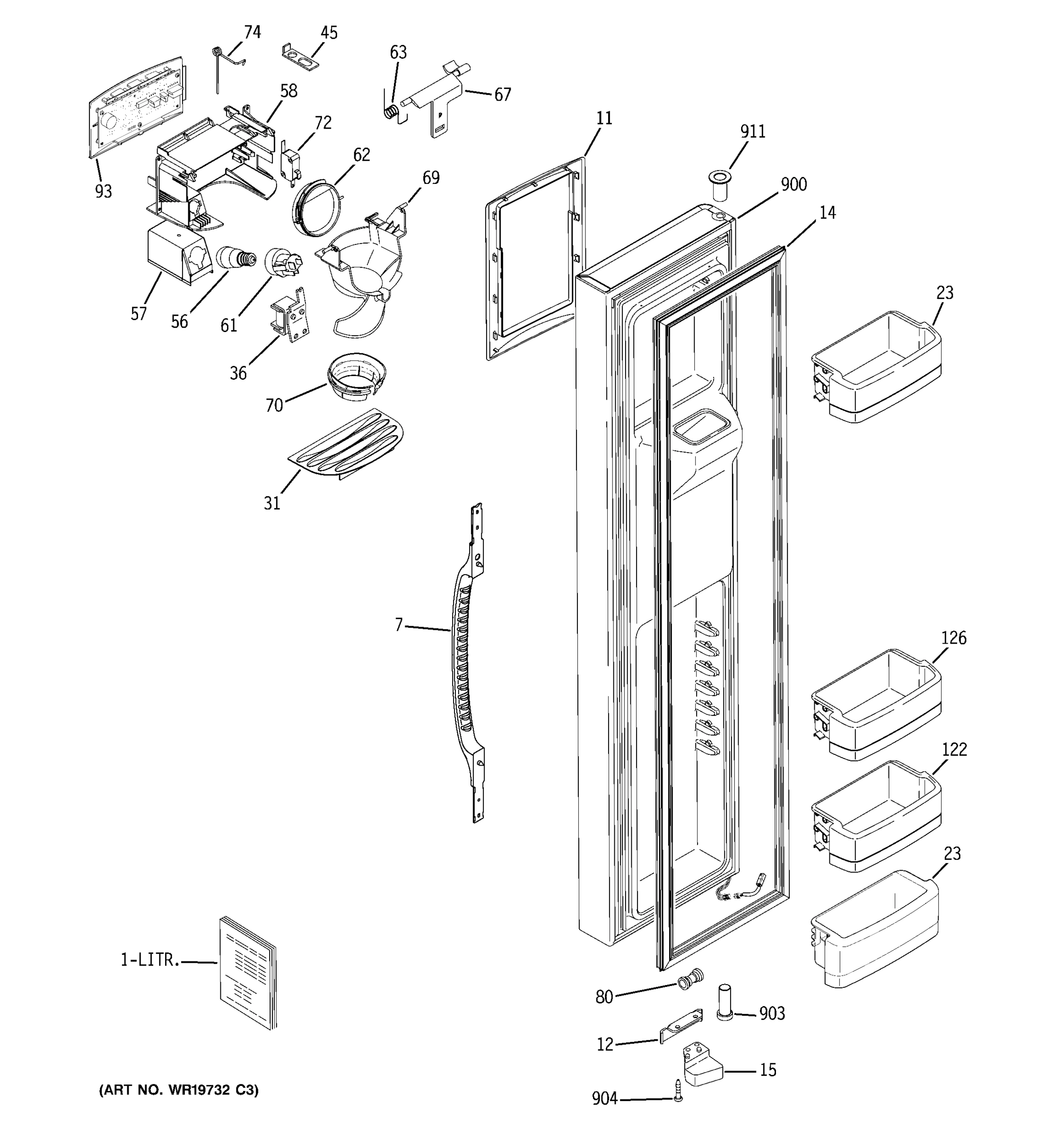 FREEZER DOOR