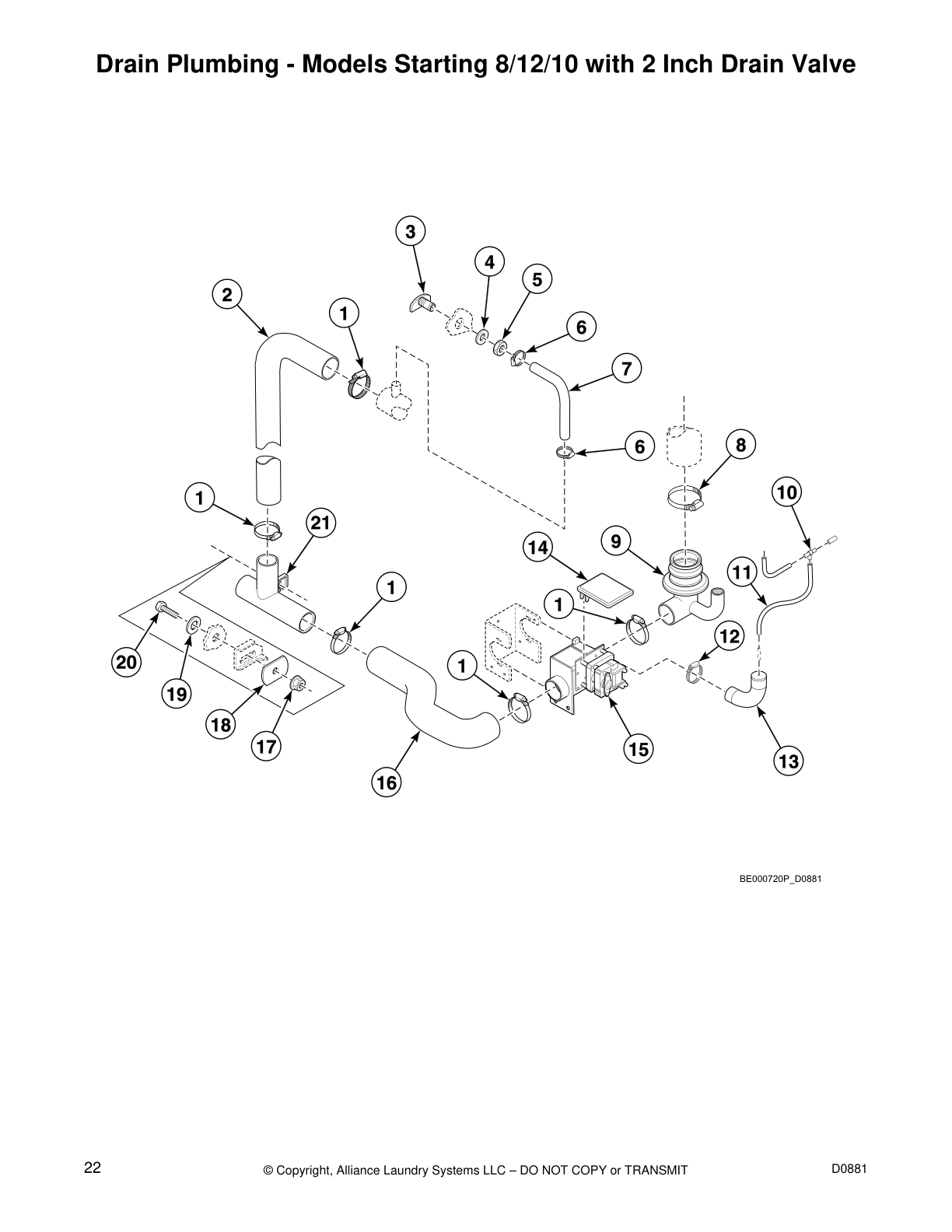 Drain Plumbing - Models Starting 8/12/10 with 2 Inch Drain Valve
