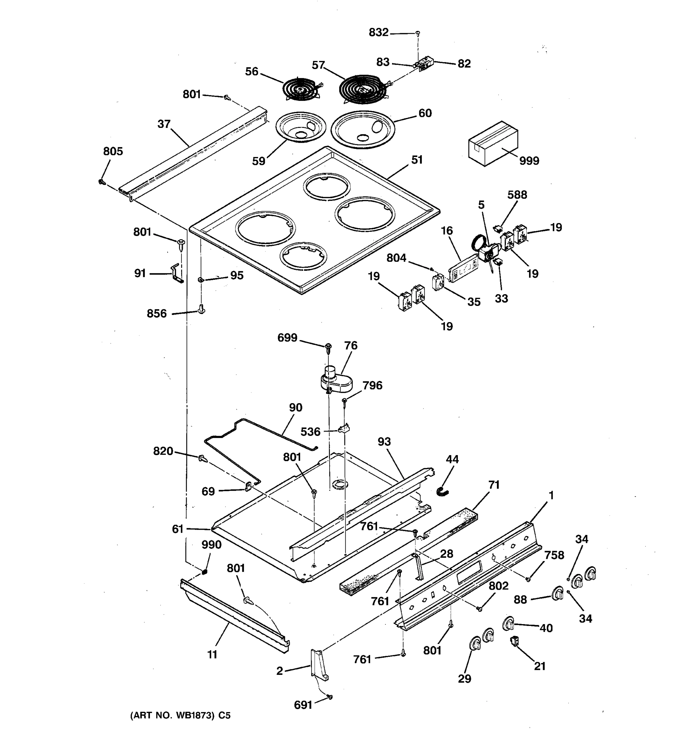 CONTROL PANEL & COOKTOP