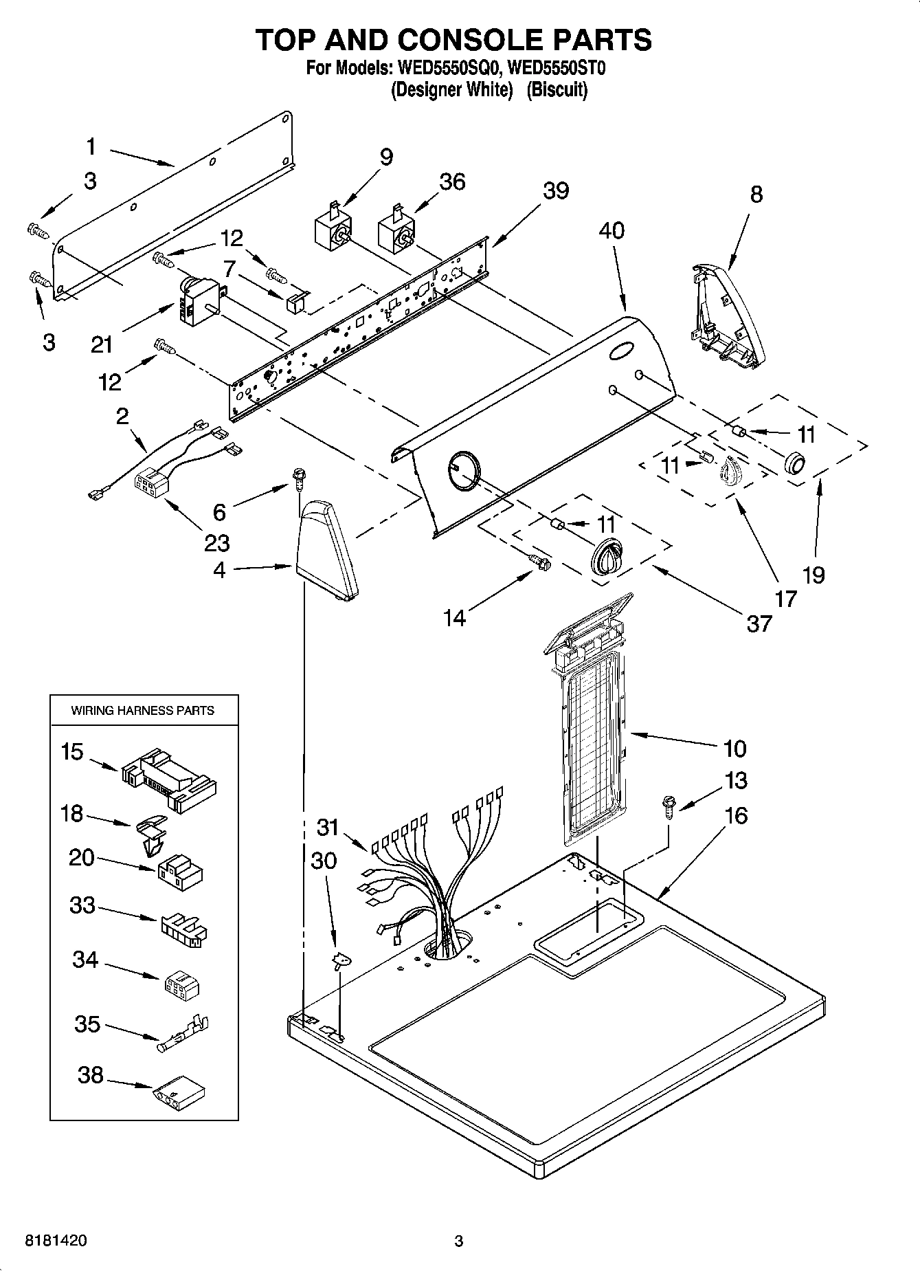 02 - TOP AND CONSOLE PARTS