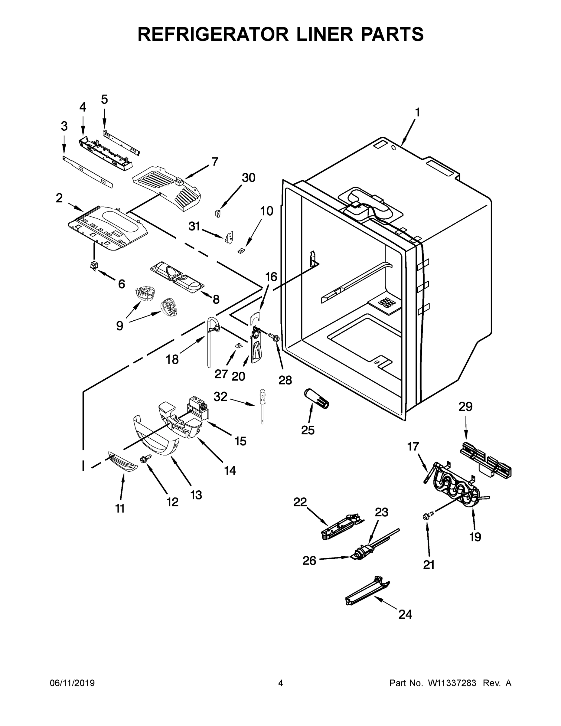 03 - REFRIGERATOR LINER PARTS