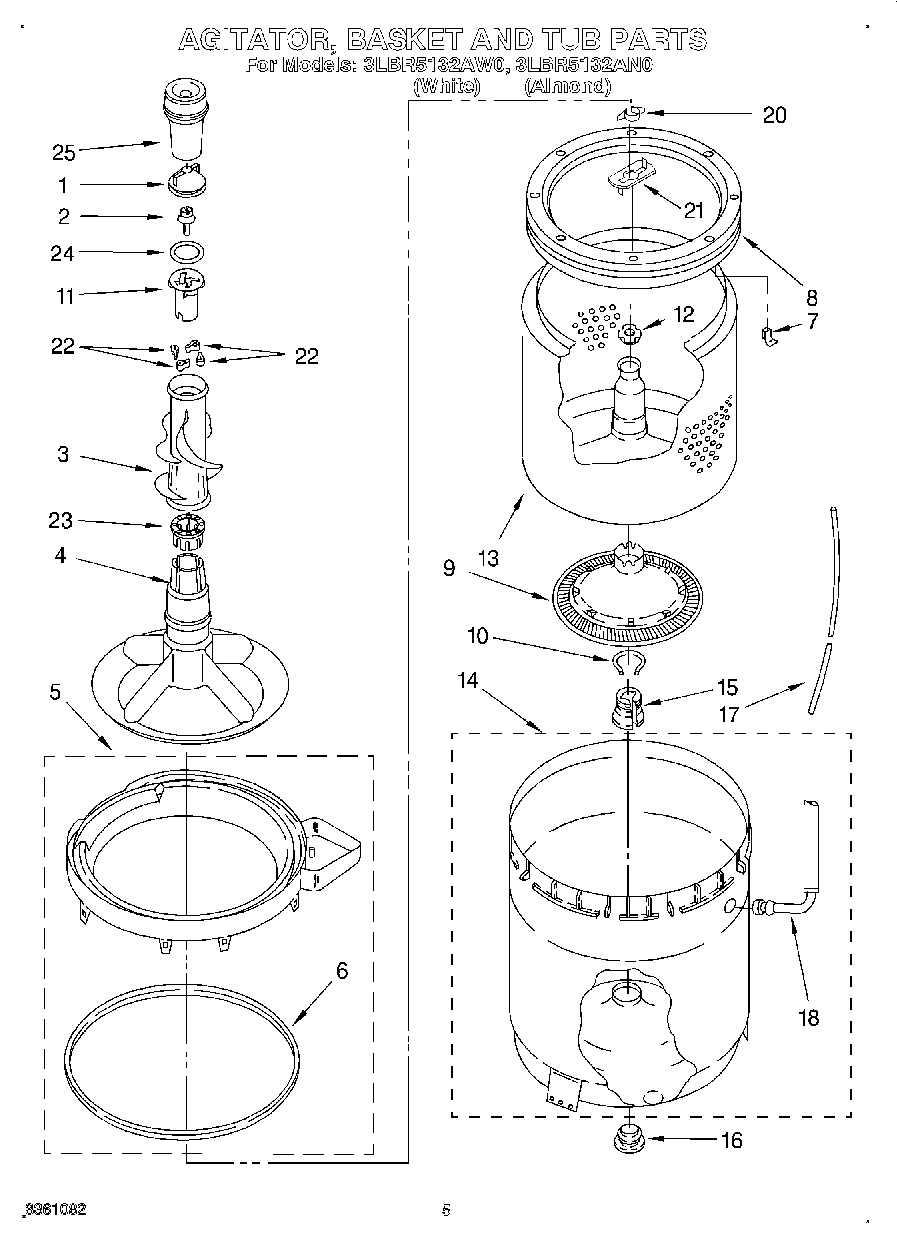 04 - AGITATOR, BASKET AND TUB