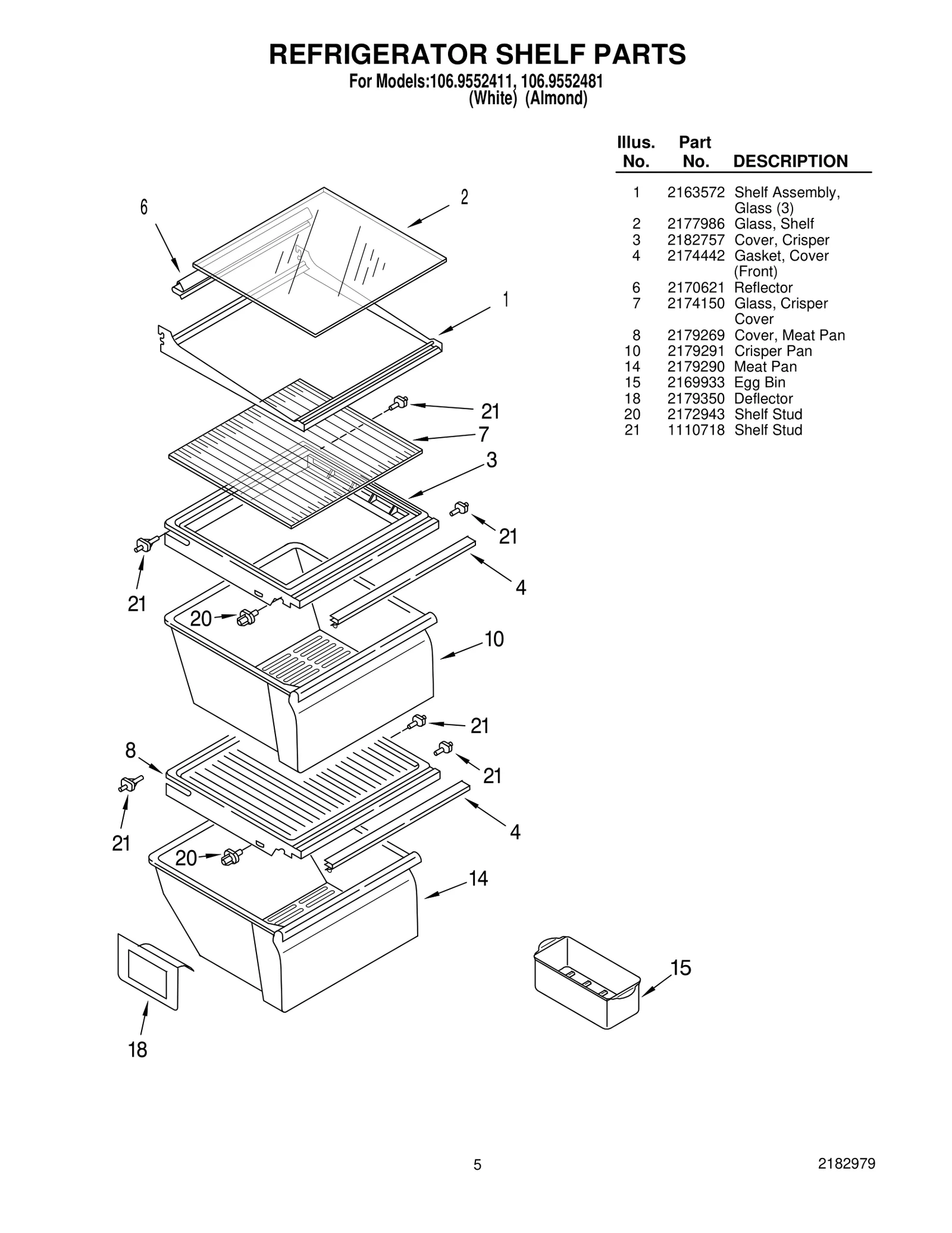 REFRIGERATOR SHELF PARTS