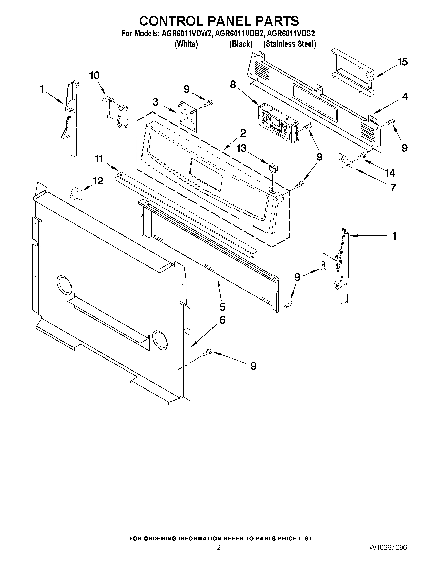 02 - CONTROL PANEL PARTS