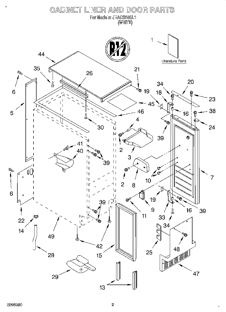 02 - CABINET LINER AND DOOR, LITERATURE