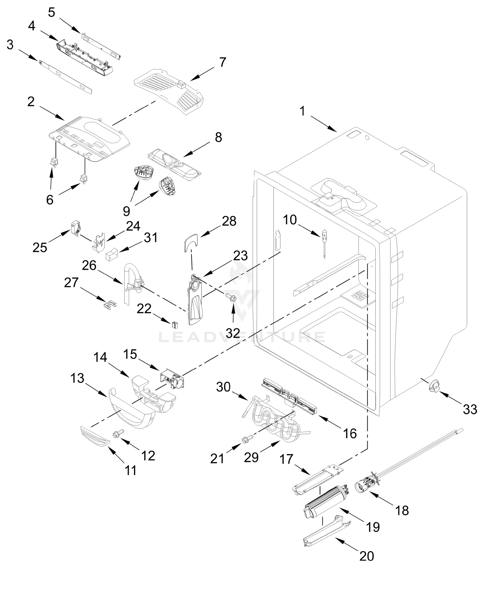 REFRIGERATOR LINER PARTS