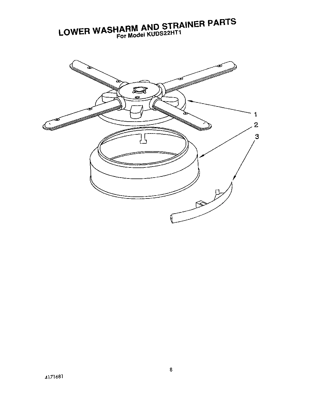 06 - LOWER WASHARM AND STRAINER