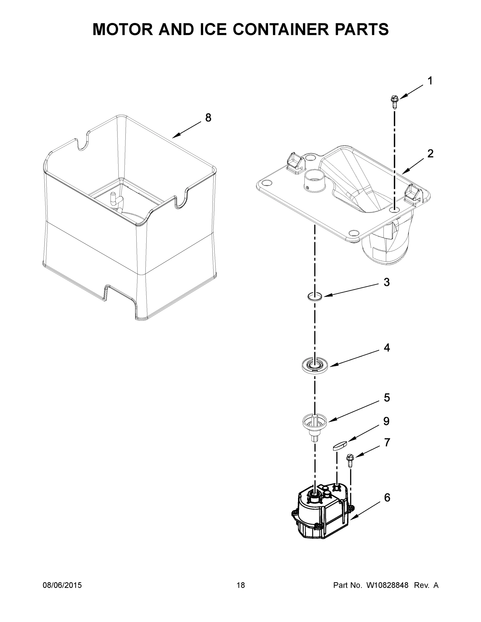 10 - MOTOR AND ICE CONTAINER PARTS