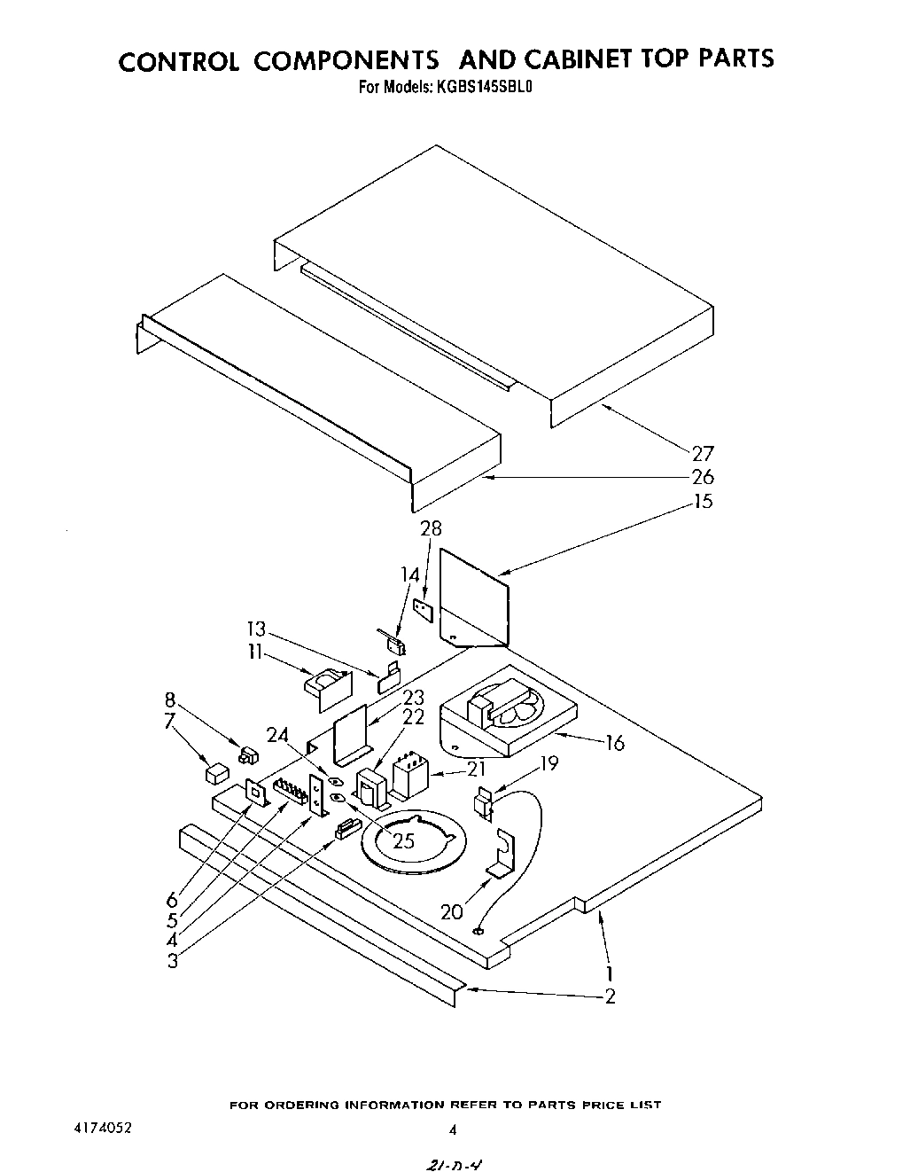 04 - CONTROL COMPONENTS AND CABINET TOP