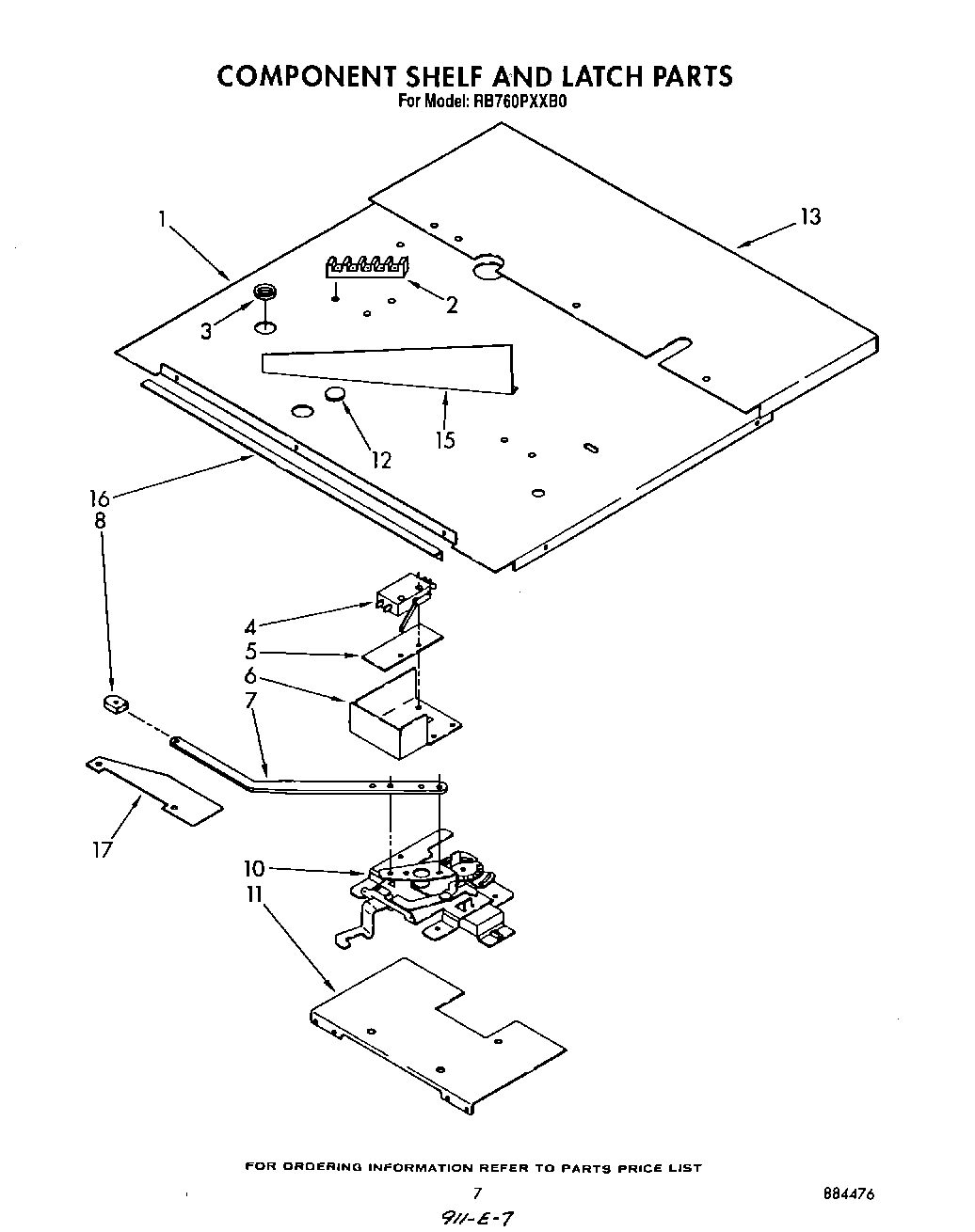 05 - COMPONENT SHELF AND LATCH