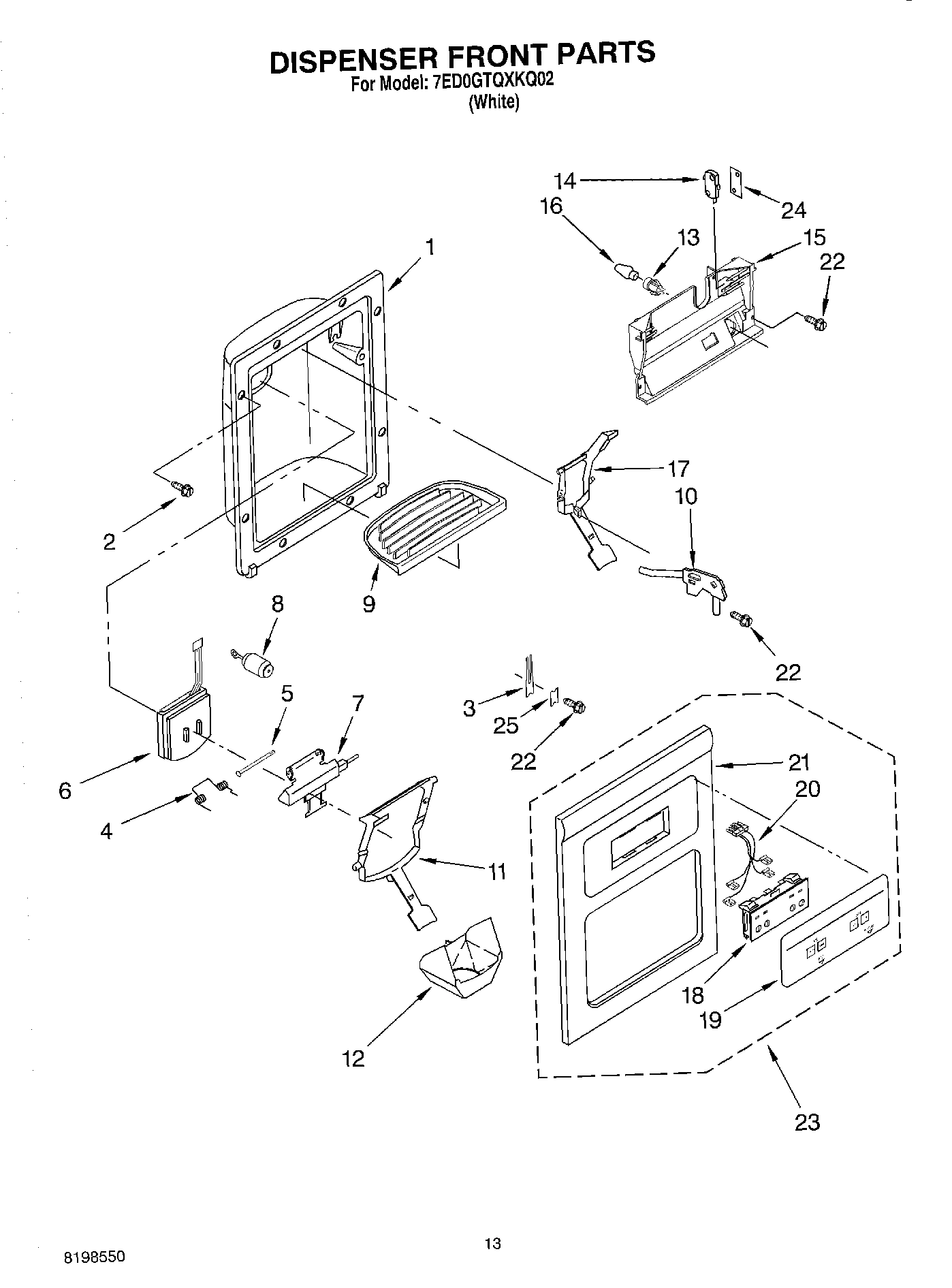 08 - DISPENSER FRONT PARTS