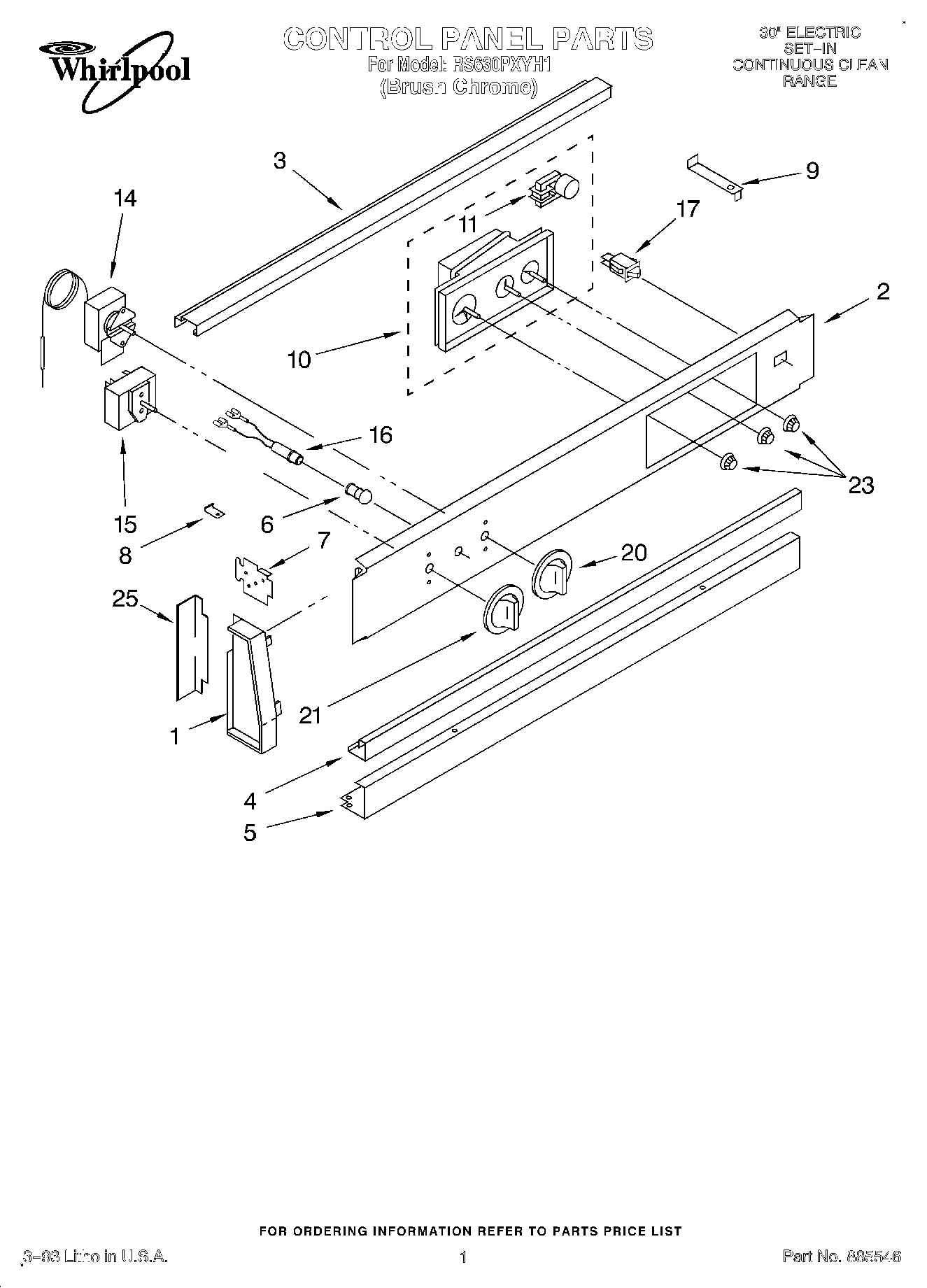 01 - CONTROL PANEL, LIT/OPTIONAL