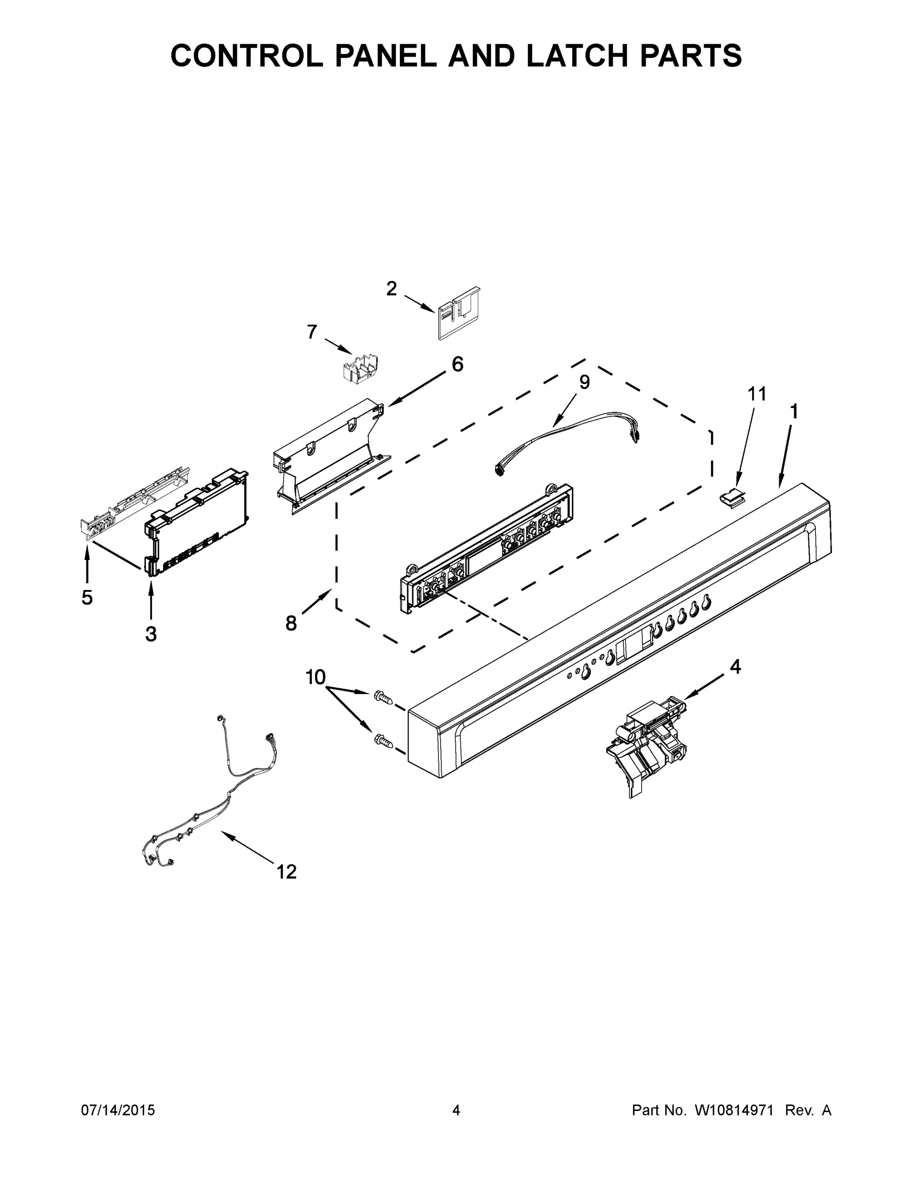 03 - CONTROL PANEL AND LATCH PARTS
