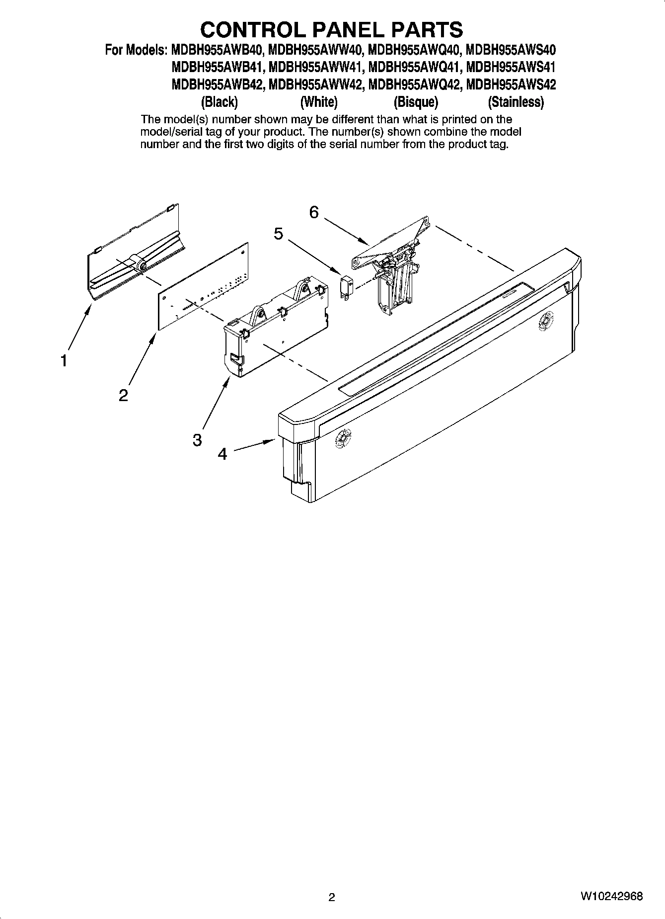02 - CONTROL PANEL PARTS
