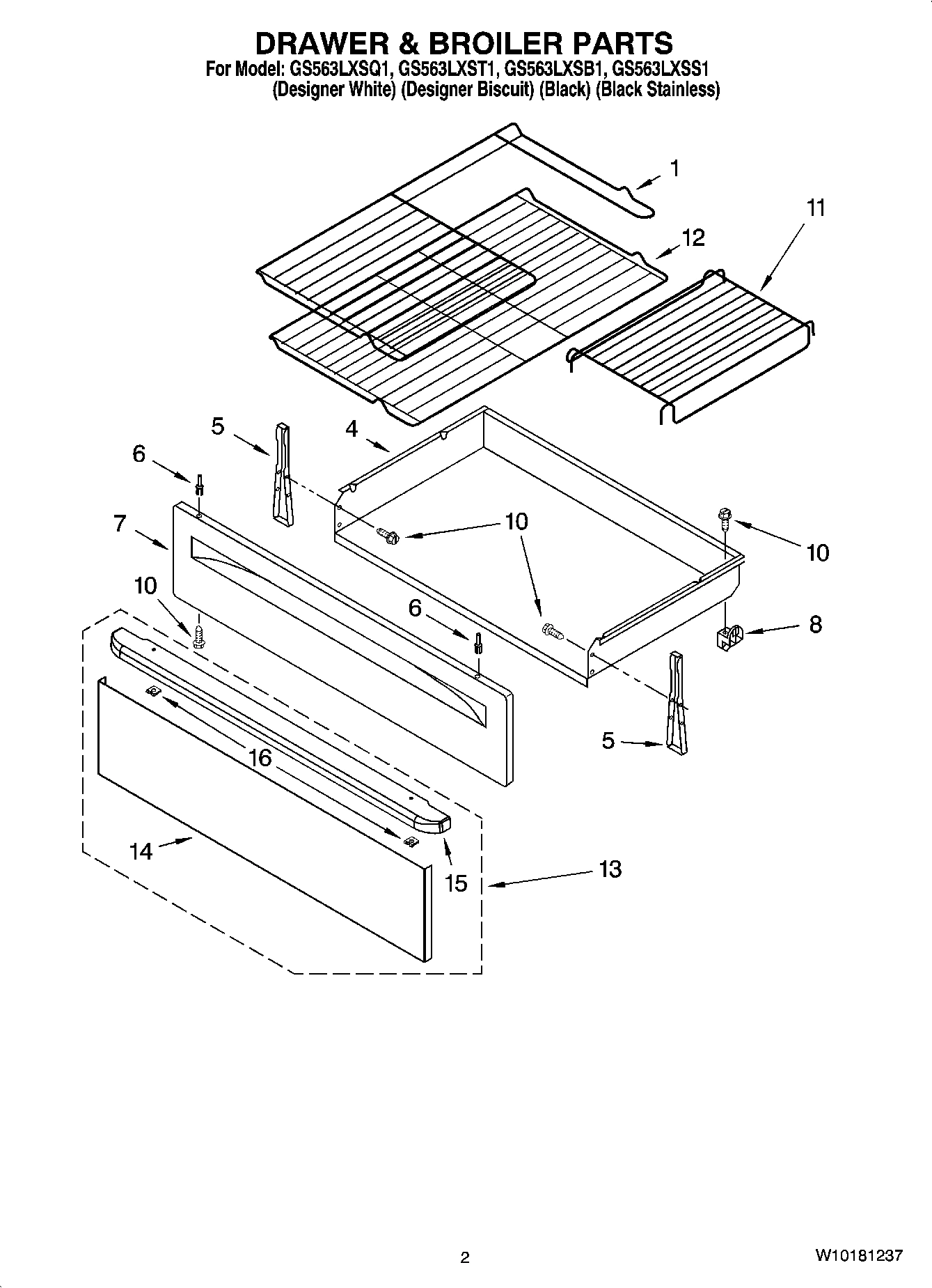 02 - DRAWER & BROILER PARTS