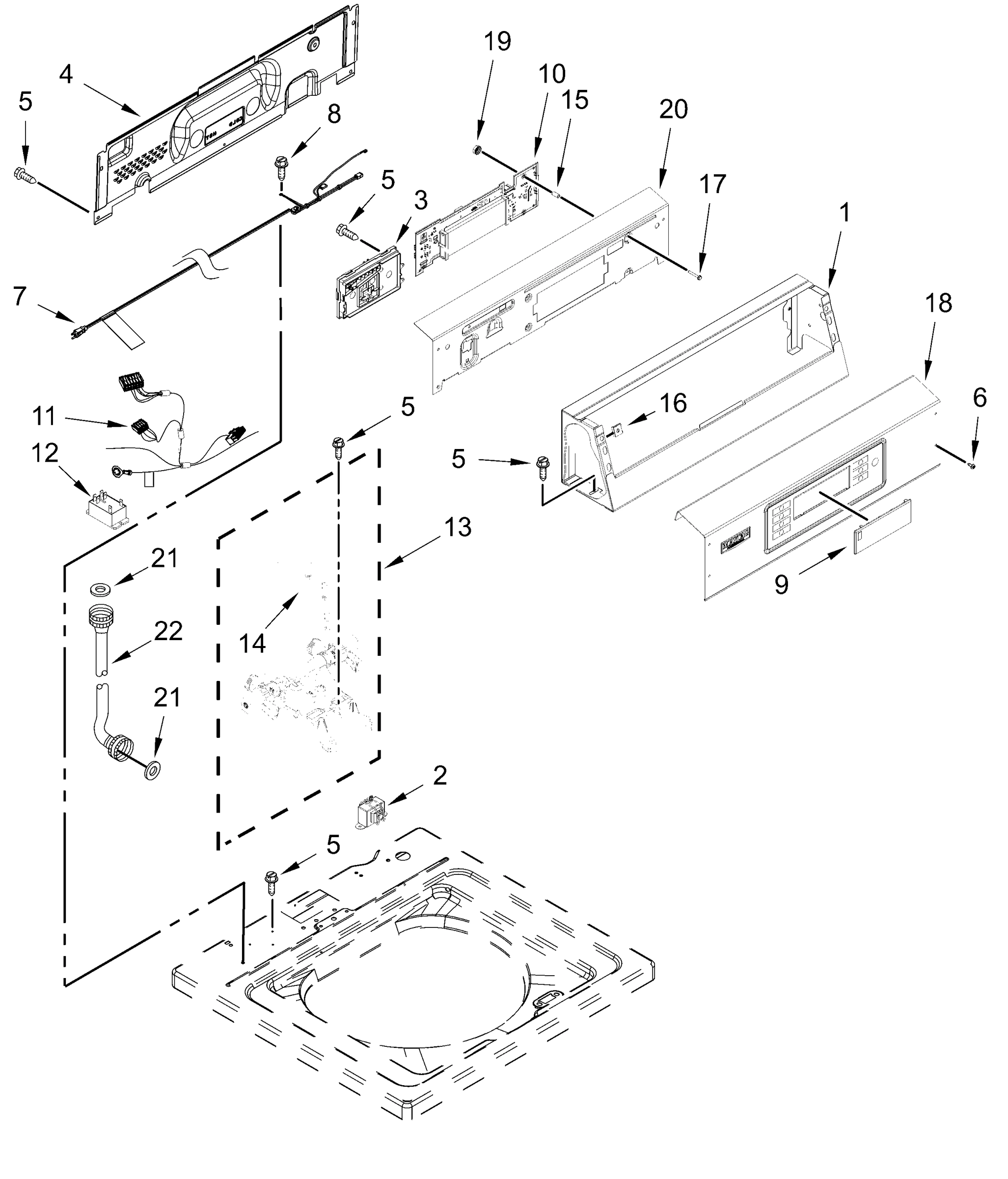 CONTROLS AND WATER INLET PARTS