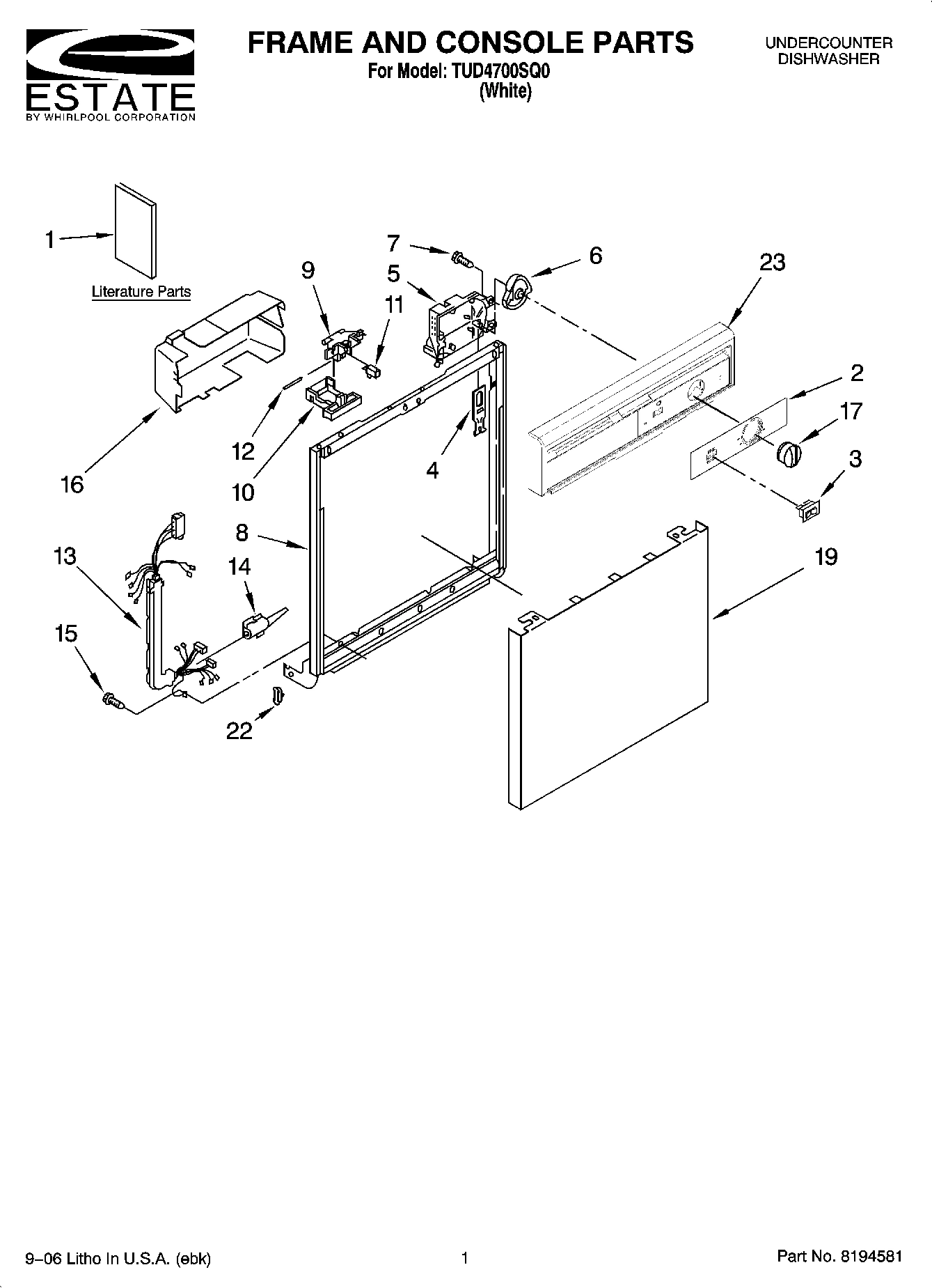 01 - FRAME AND CONSOLE PARTS