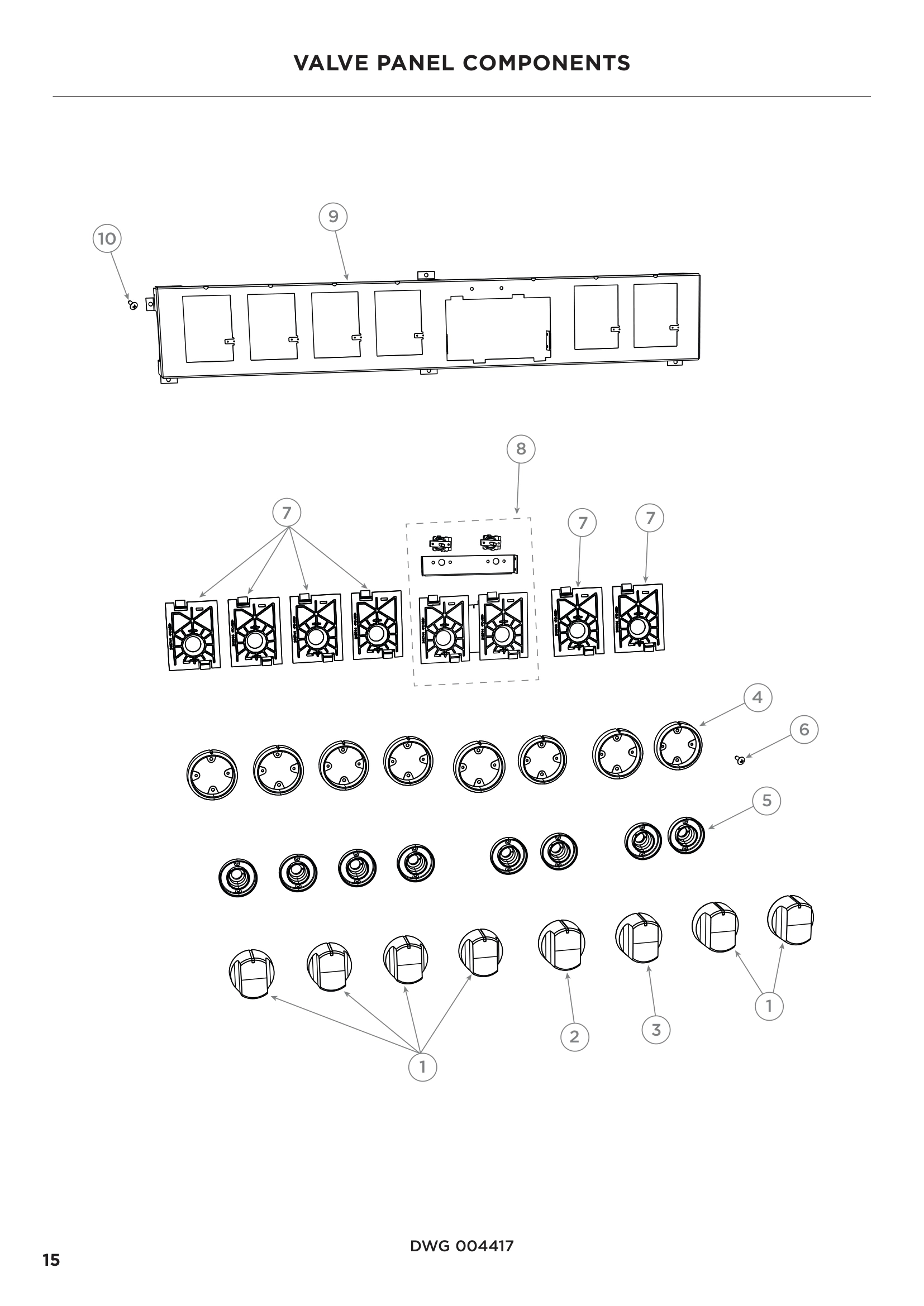 VALVE PANEL COMPONENTS