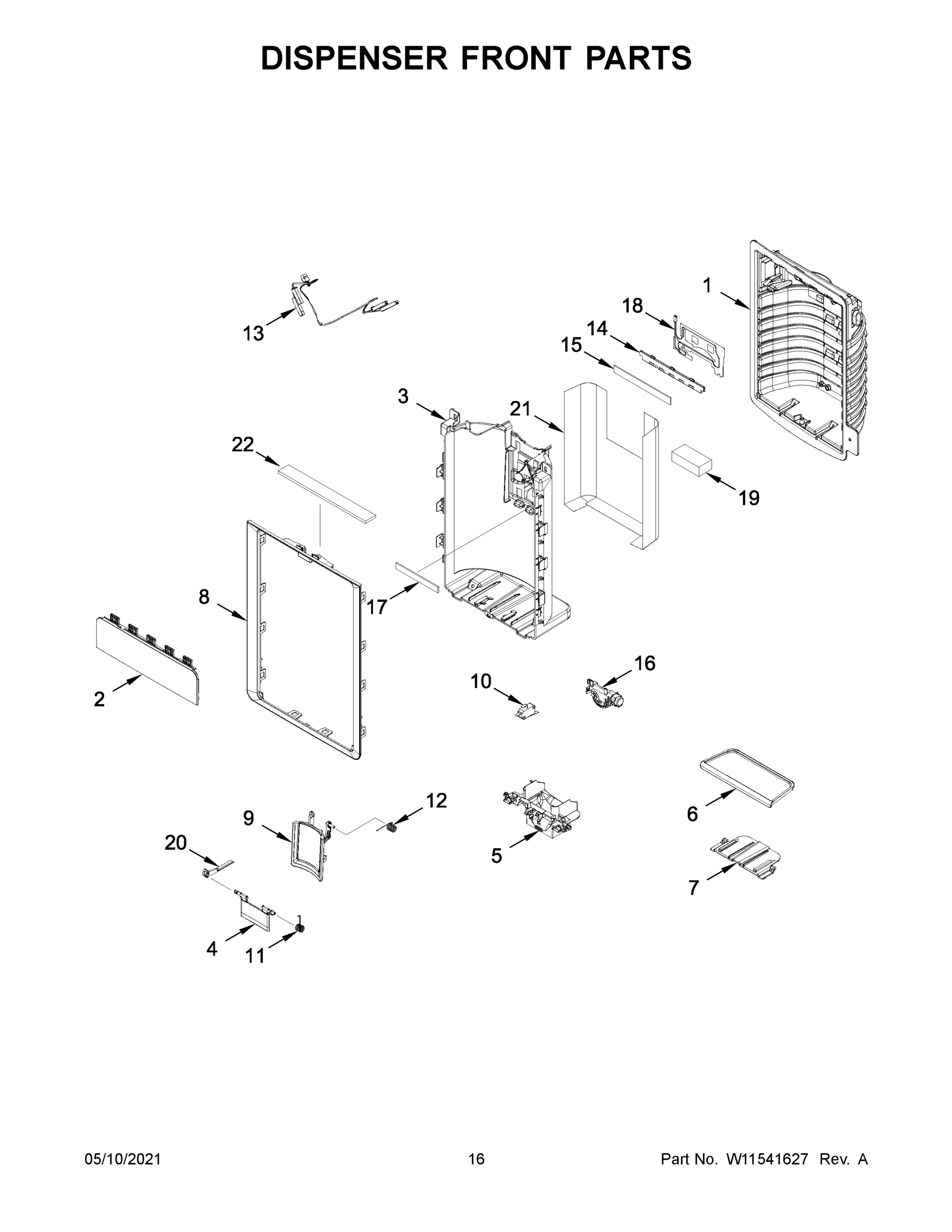 09 - DISPENSER FRONT PARTS