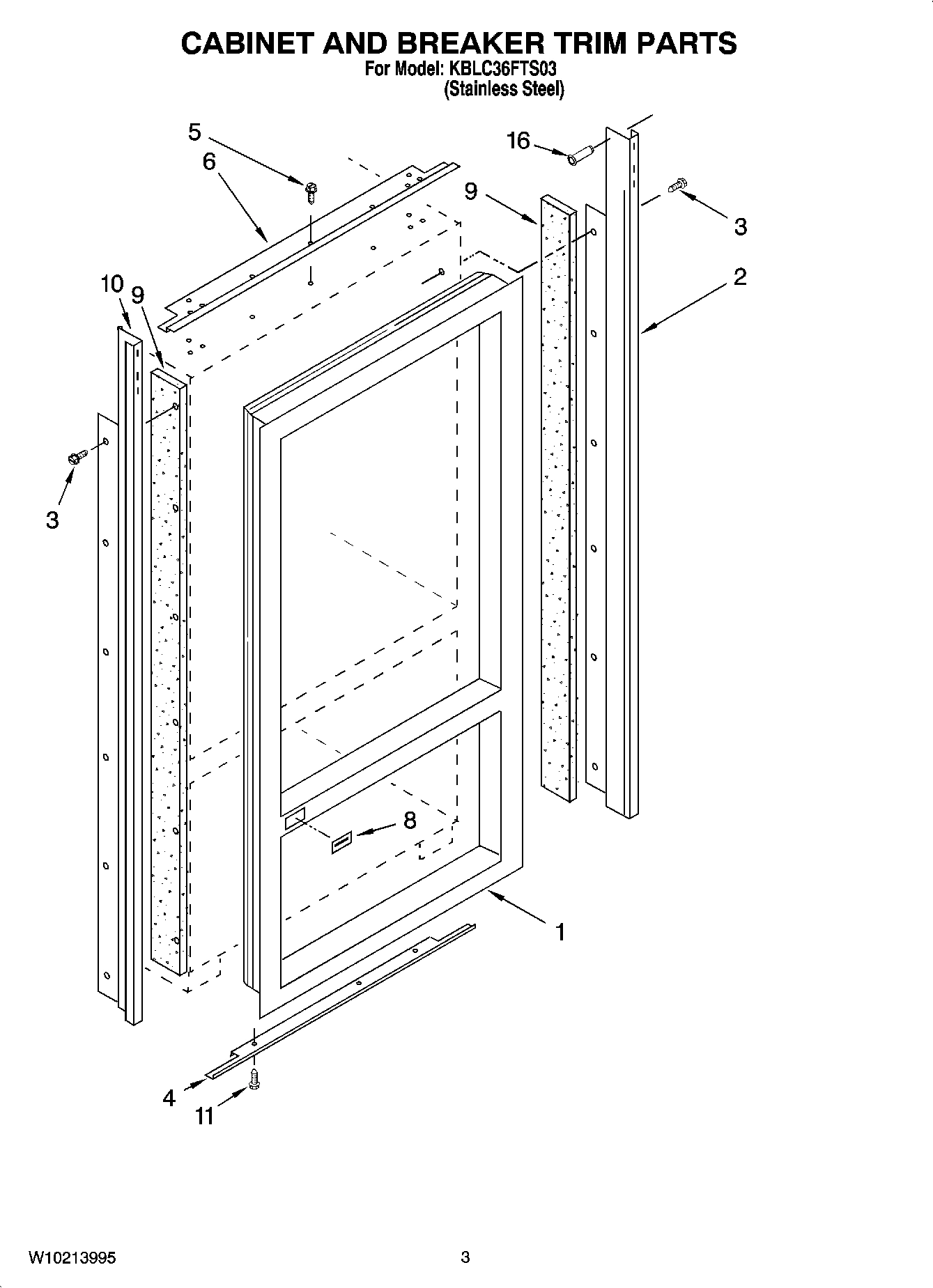 02 - CABINET AND BREAKER TRIM PARTS